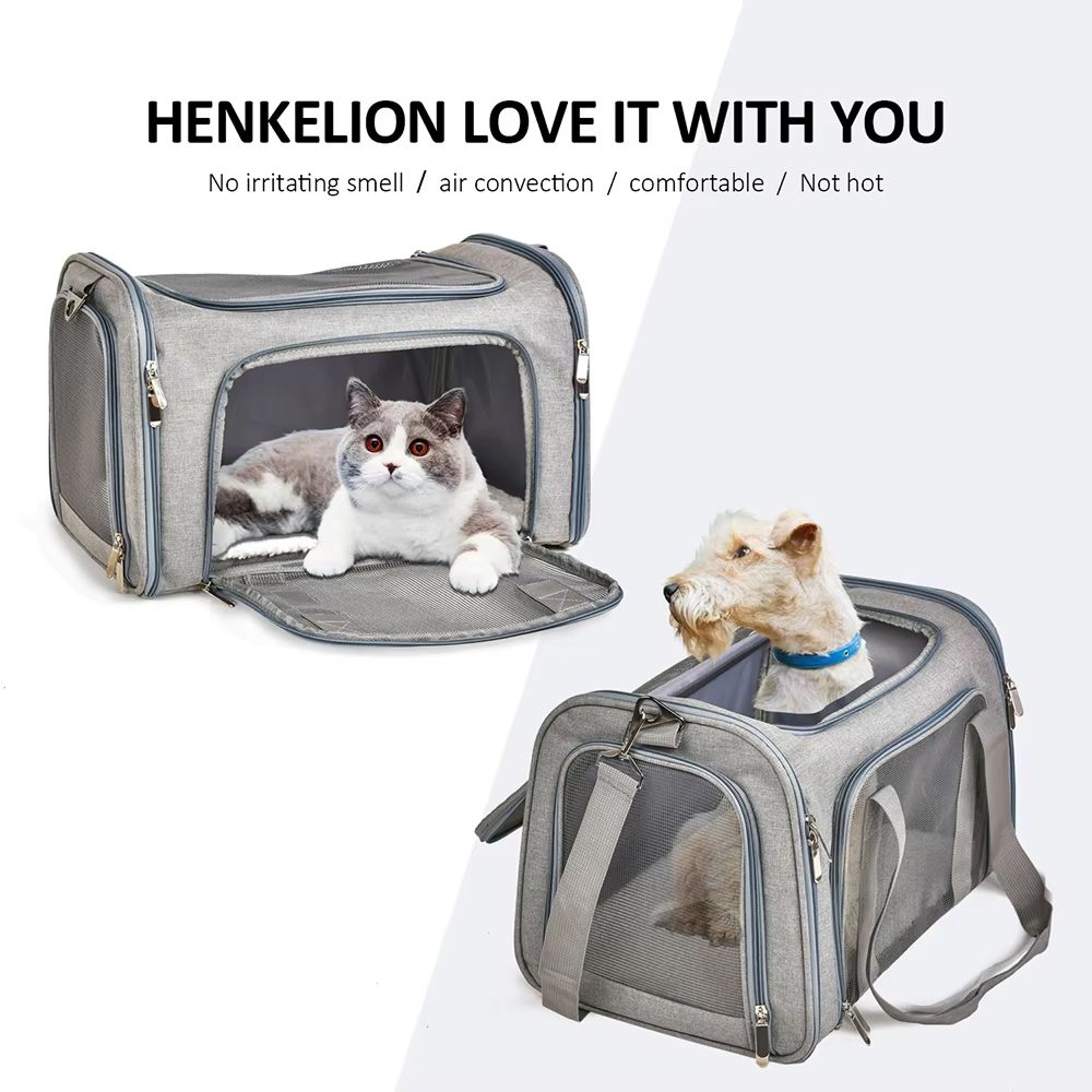 Soft Side Pet Carrier Backpack  AirlineApproved Dog  Cat Travel Bag 2