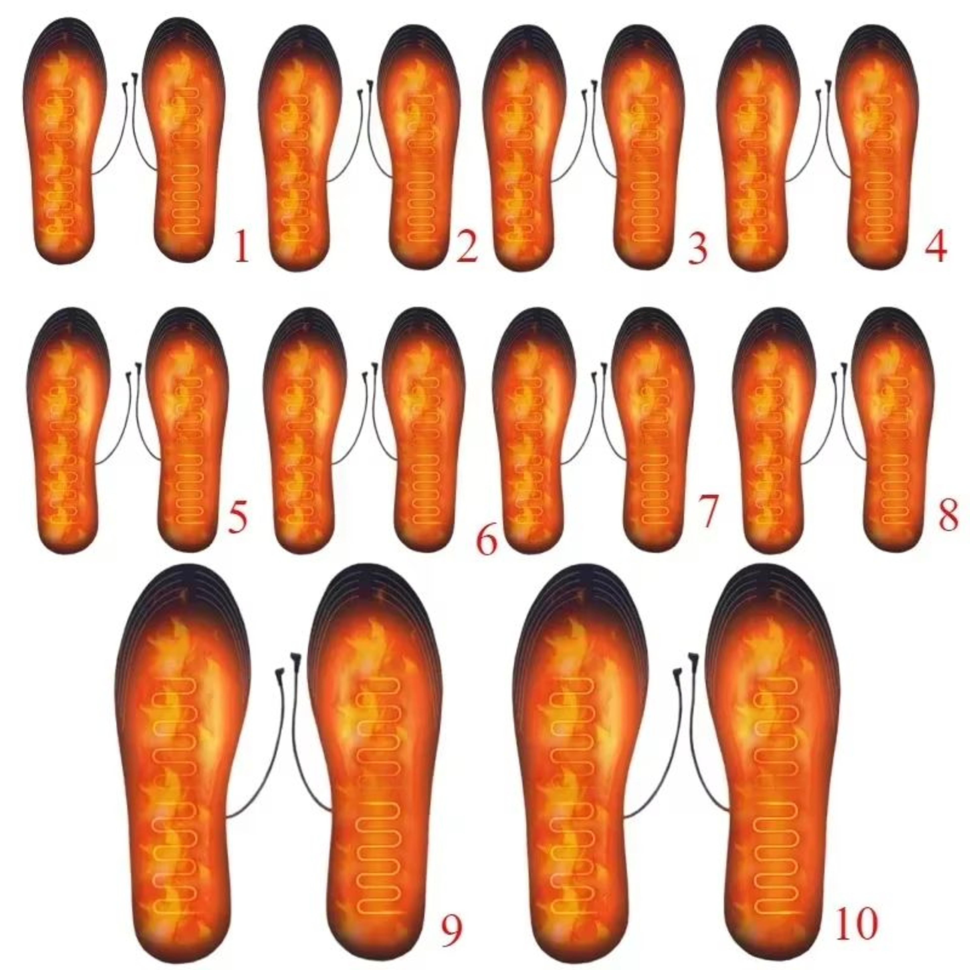 USB Heated Shoe Insoles Electric Foot Warming Pad Feet Warmer Heating Insole Winter Outdoor Sports  9