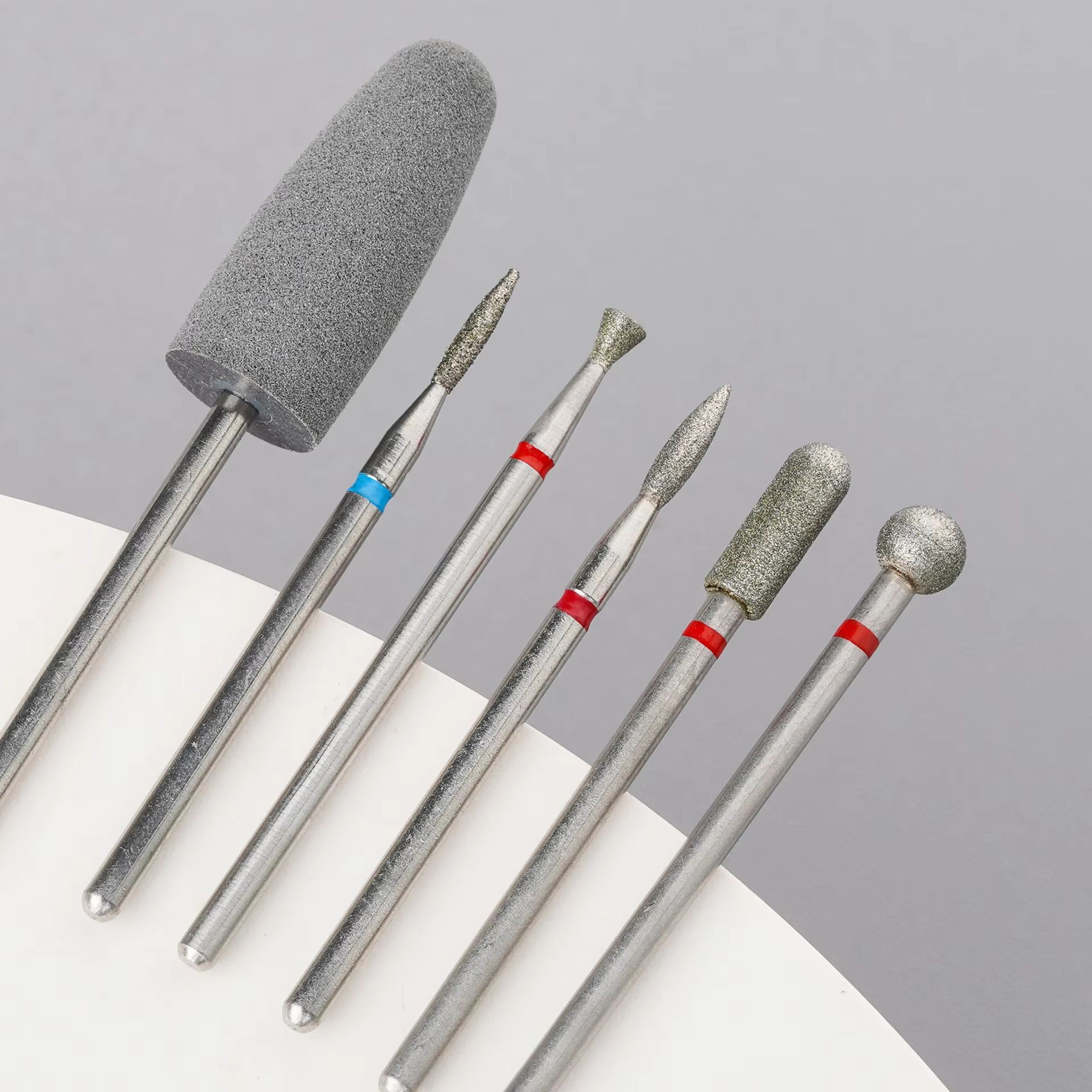 ProGlam 6Piece Diamond Nail Drill Bit Set  Electric Manicure Files  Cuticle Polishing Heads 1
