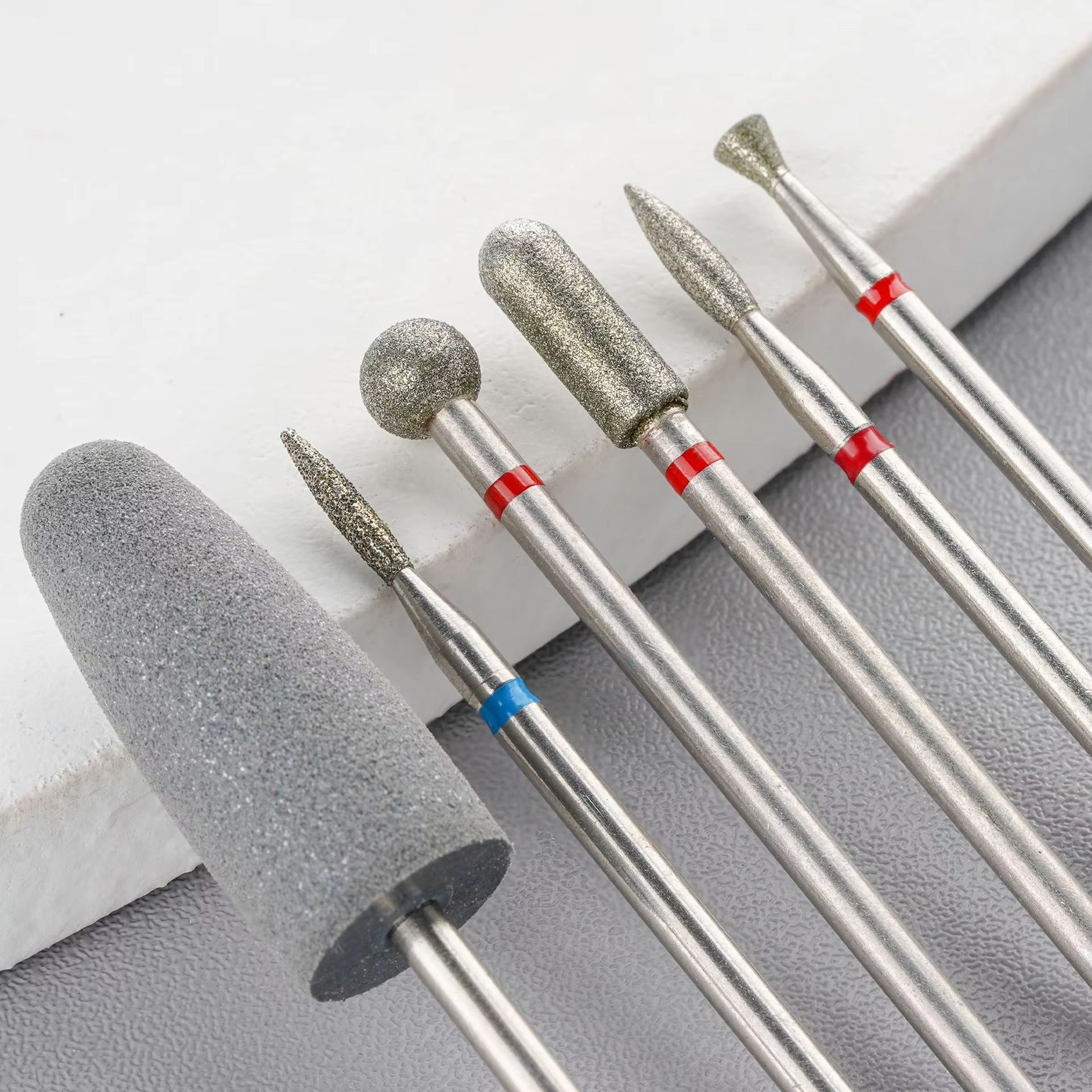 ProGlam 6Piece Diamond Nail Drill Bit Set  Electric Manicure Files  Cuticle Polishing Heads 3