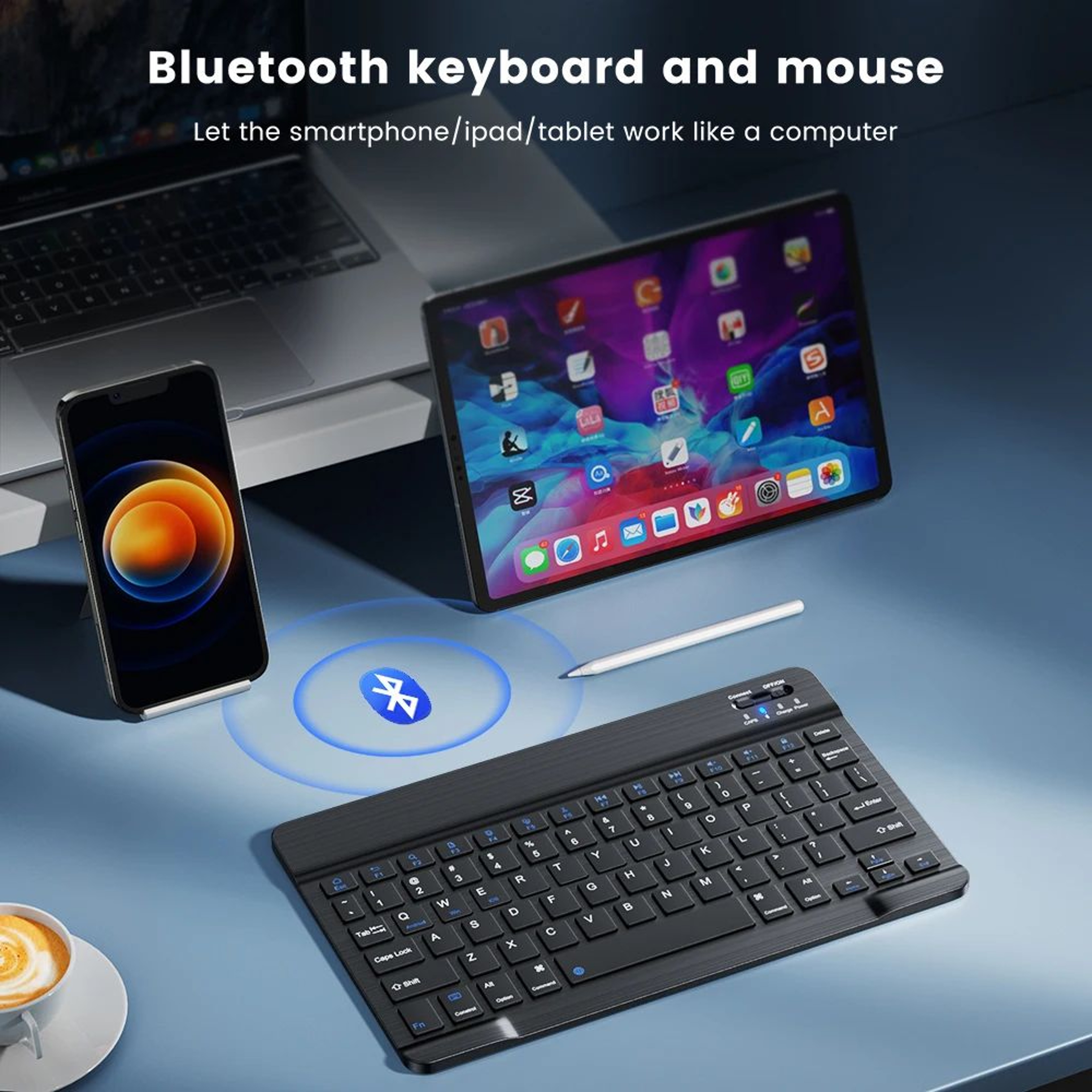 Mini Bluetooth Keyboard 78 Keys For IPad Tablets Android IOS And Windows 1