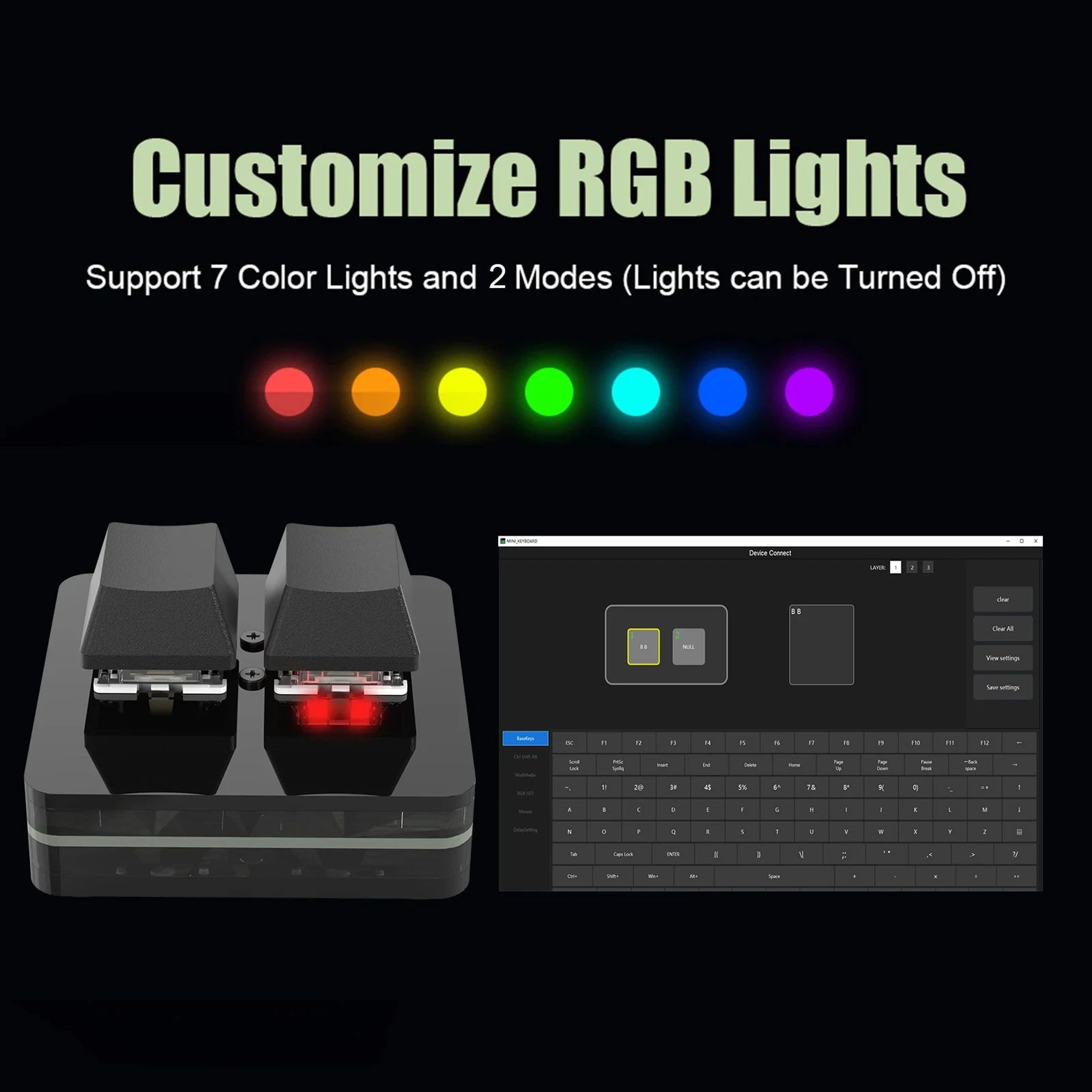 RGB 3 Key Programmable Macropad With Knob Hot Swap Macro Keypad For Photoshop And Multimedia 3