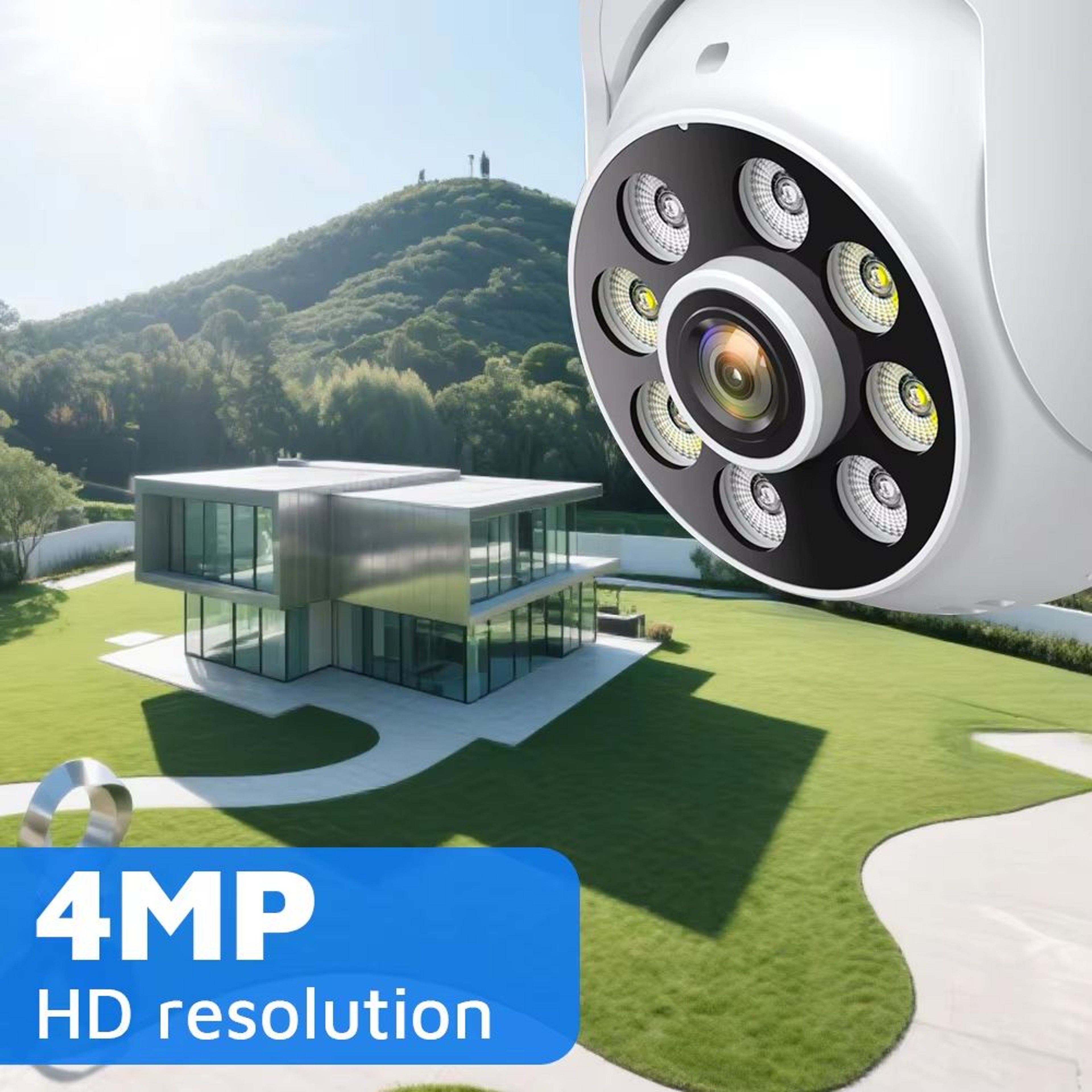 BESDER 4MP 2K Mini Indoor Security Camera With ICSee Compatible Camera App Control Night Vision 4X  3