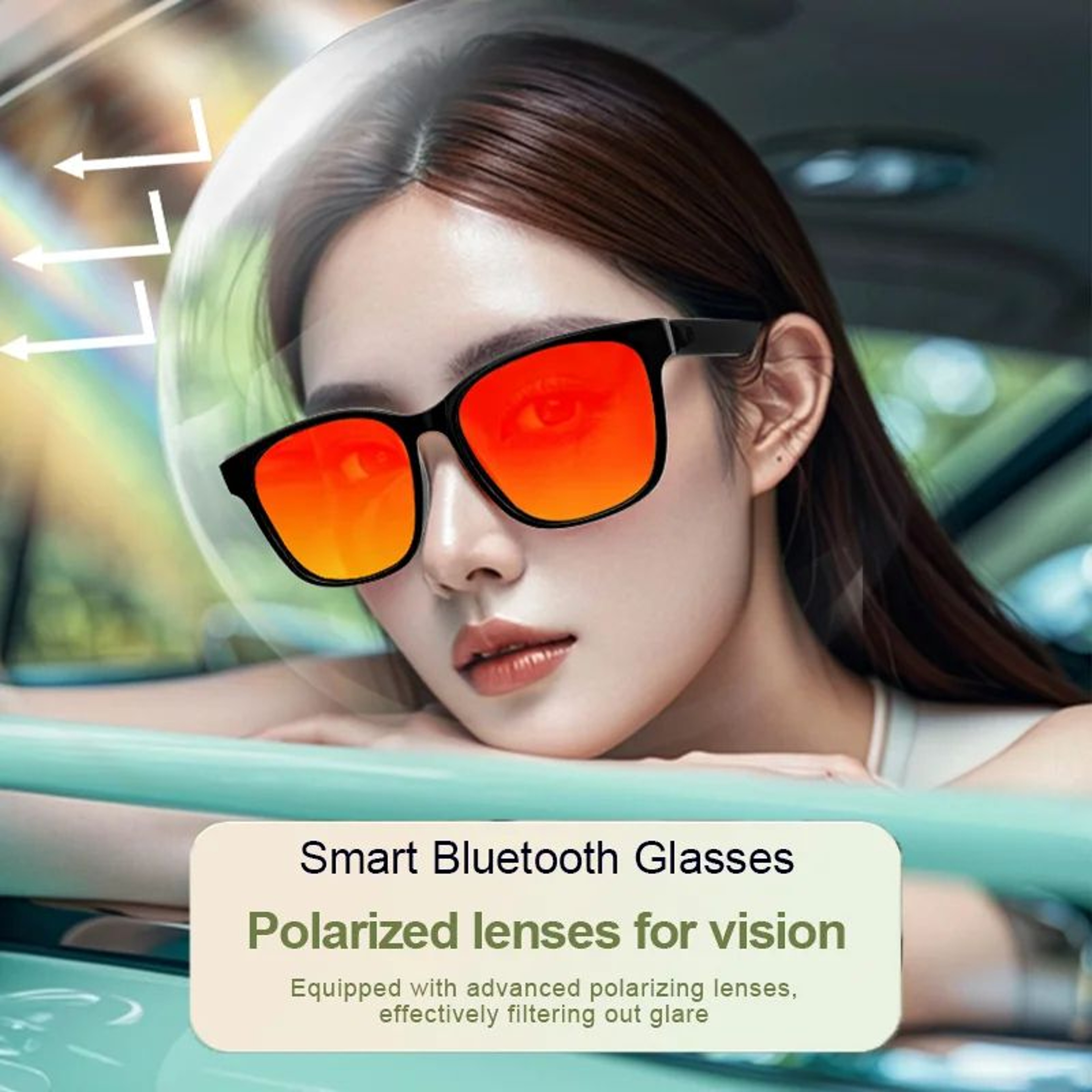 LIGE AI Voice Smart Sunglasses With Bluetooth Calls And Camera Control 2