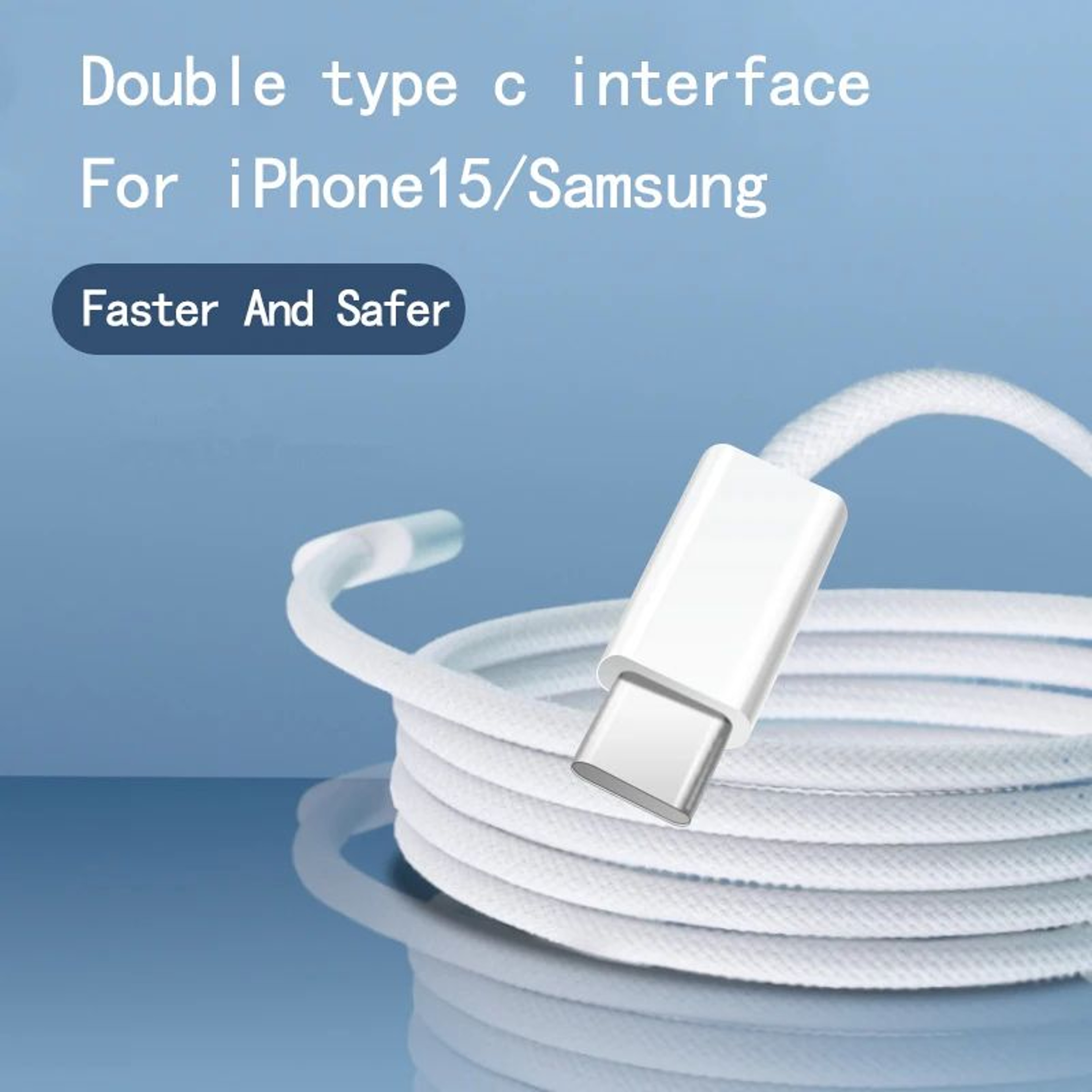 PD 60W USB C To USB C Braided Fast Charging Cable For IPhone 15 And Android 1