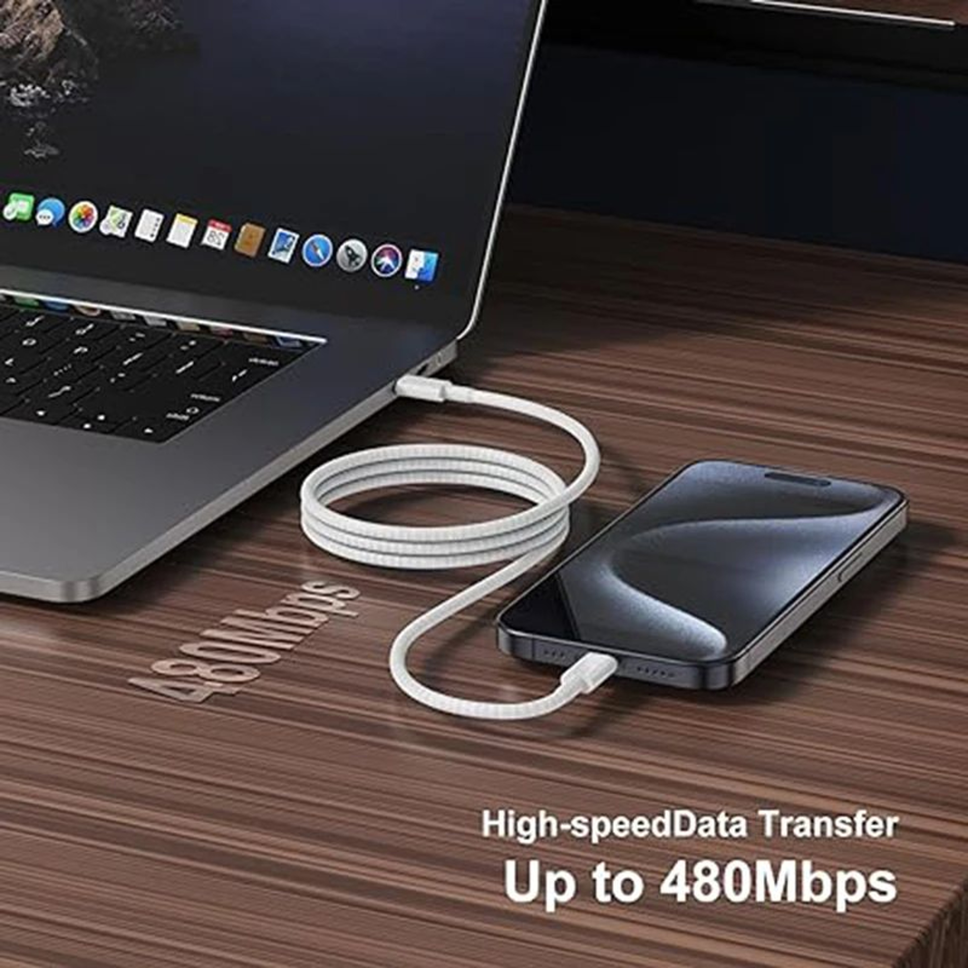 PD 60W USB C To USB C Braided Fast Charging Cable For IPhone 15 And Android 5