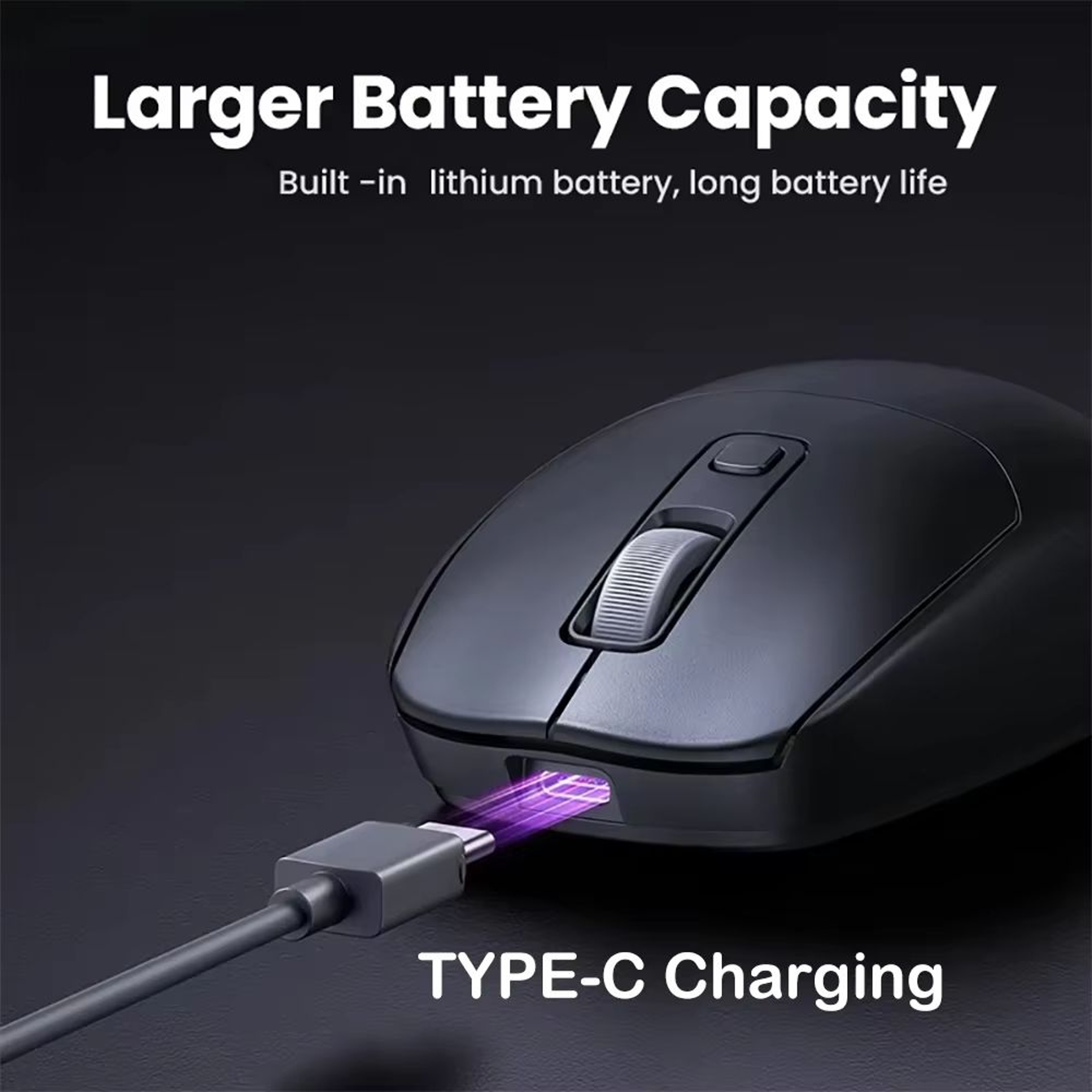 Bluetooth 52 Dual Mode Wireless Mouse Rechargeable Silent 1600 DPI Mouse For Laptop And Desktop 4