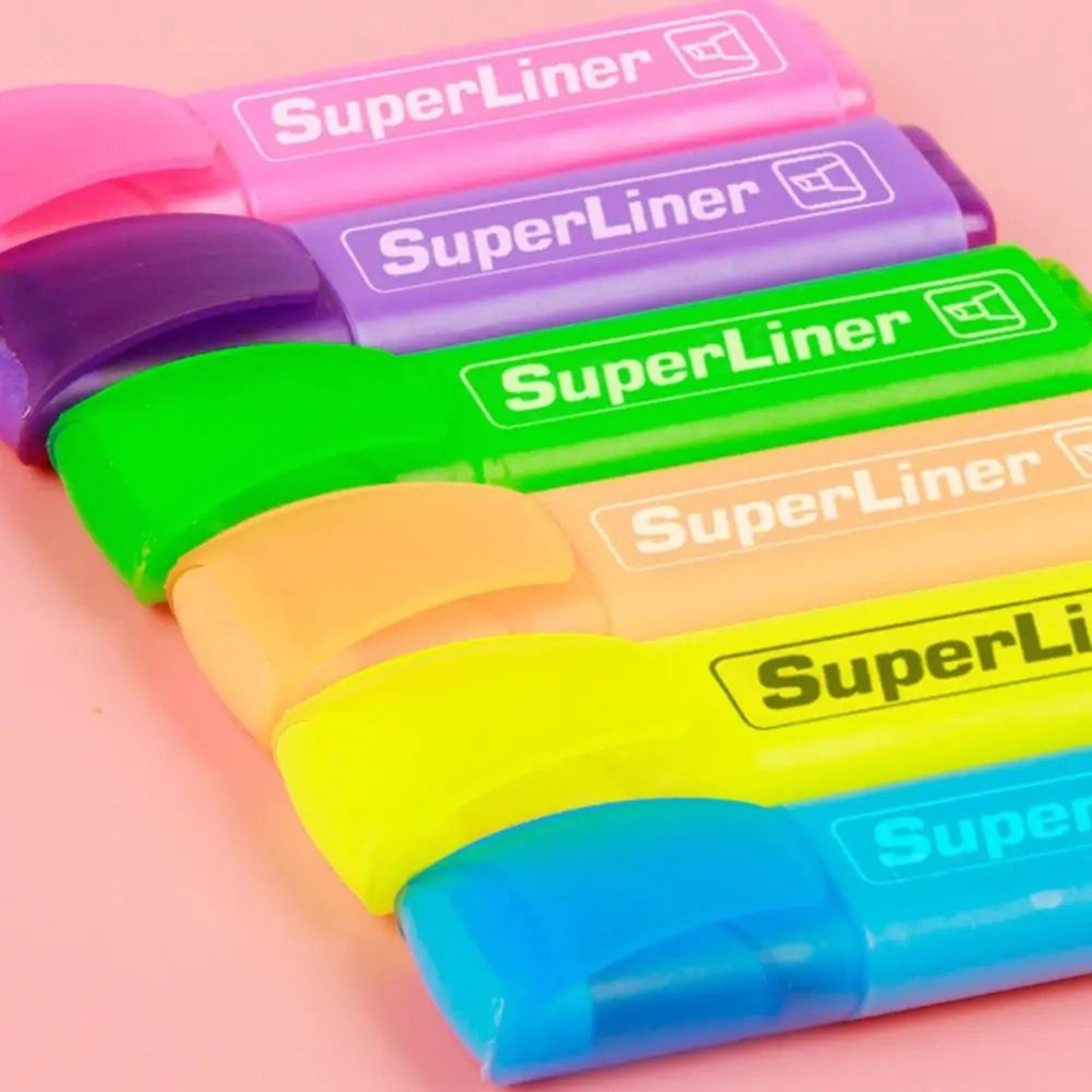 Colorful Fluorescent Highlighter Markers Oblique Tip Flat Shape Art Pens 4 Or 6 Colors 1