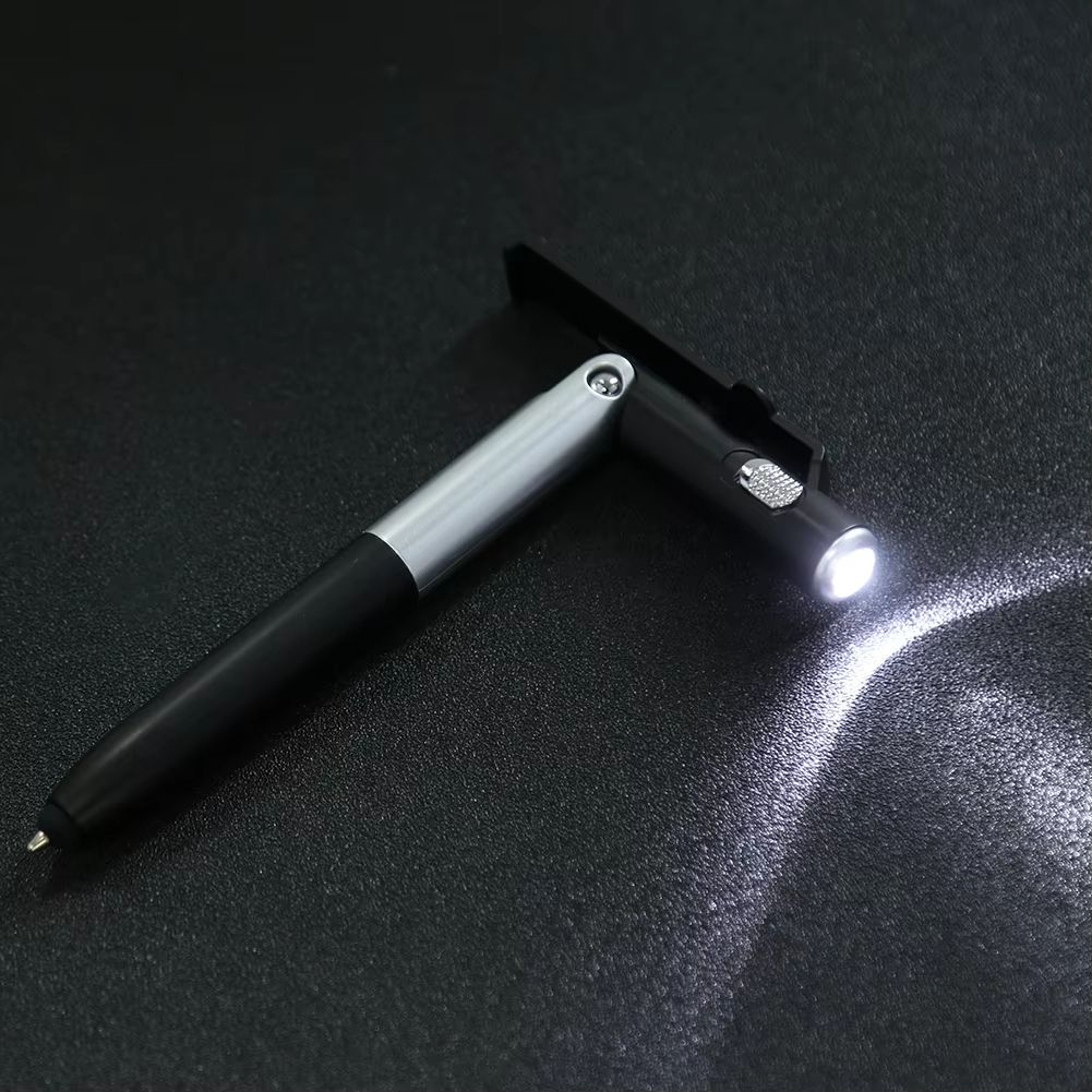 4 In 1 Multifunction Ballpoint Pen Phone Stand With LED Light Folding Mobile Holder 4