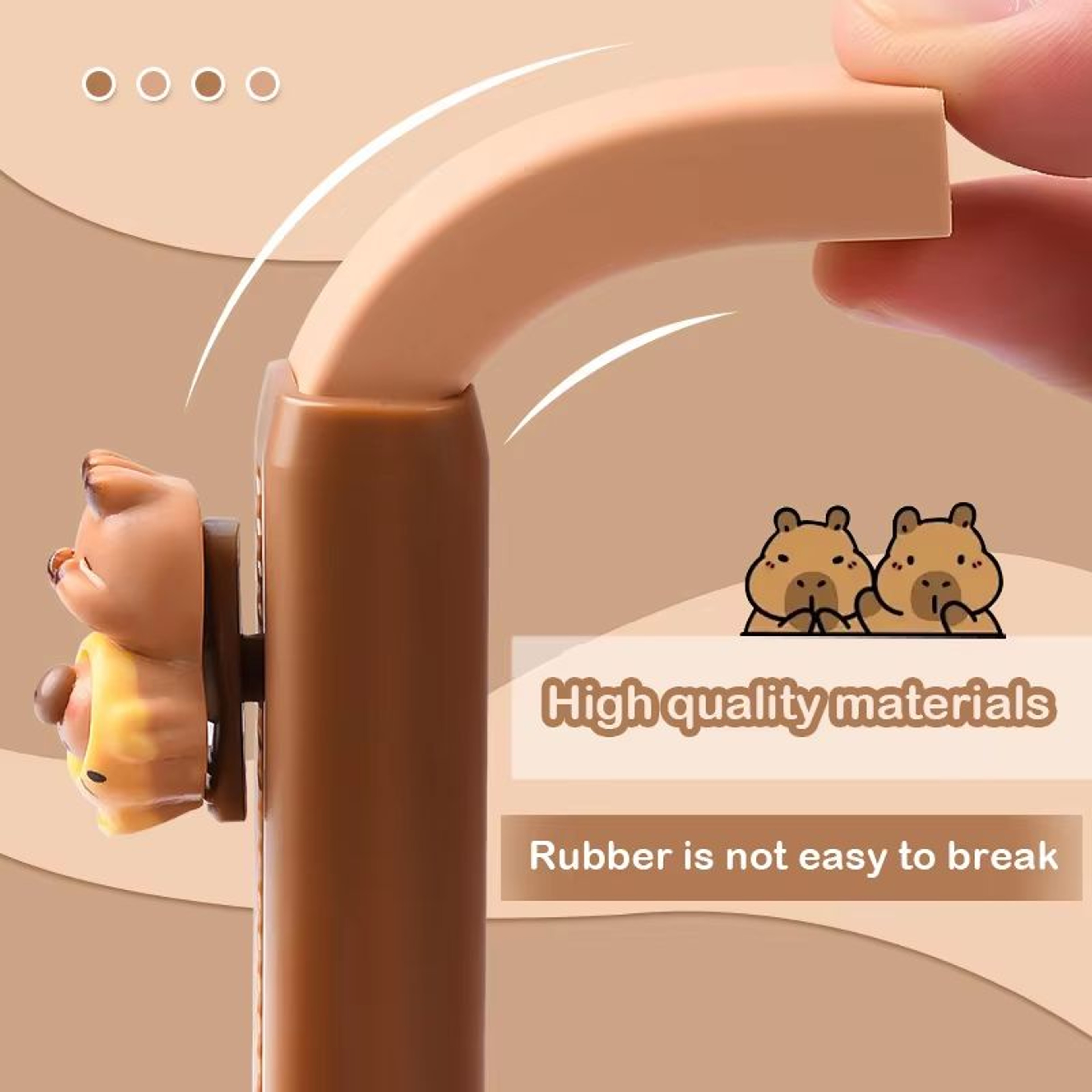 Kawaii Capybara Push Pull Eraser Cute Retractable Clean Erasing Rubber For School And Office 1