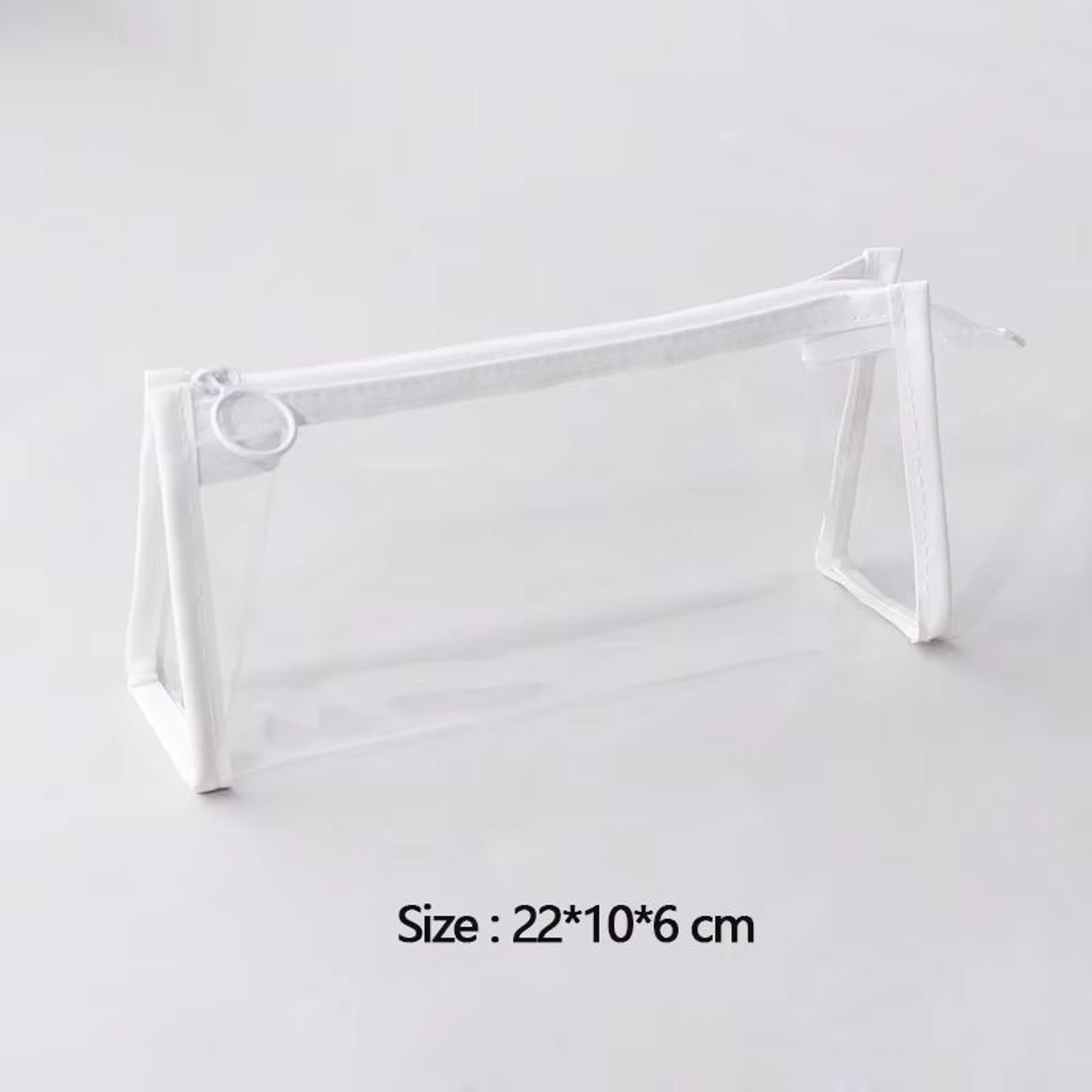 Kawaii Transparent Pencil Case Large Capacity Clear Stationery Organizer Pouch 7