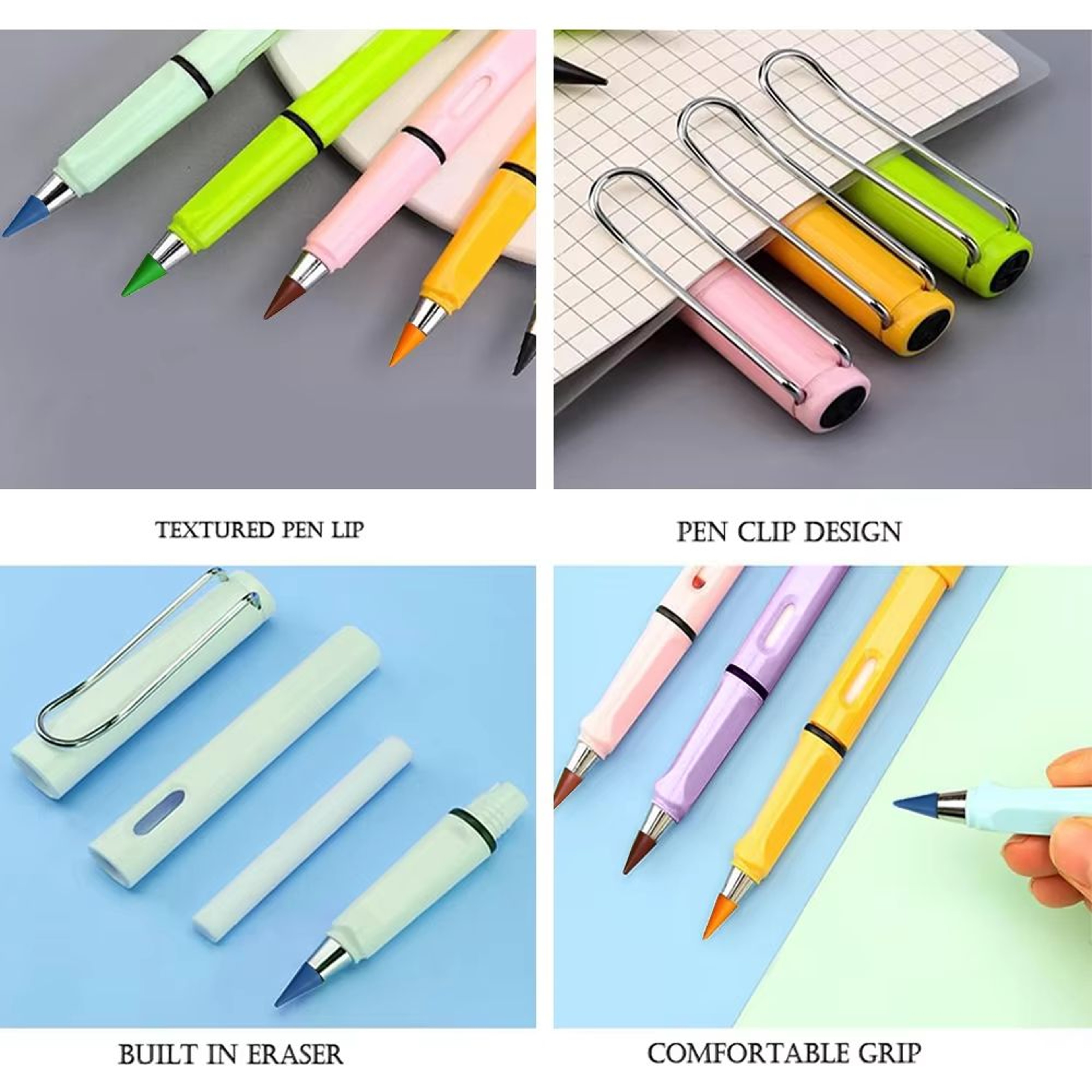 12pcs Color Eternal Pencil Set Replaceable Head Magic Pencil Eco Friendly Student Writing And Drawi 5