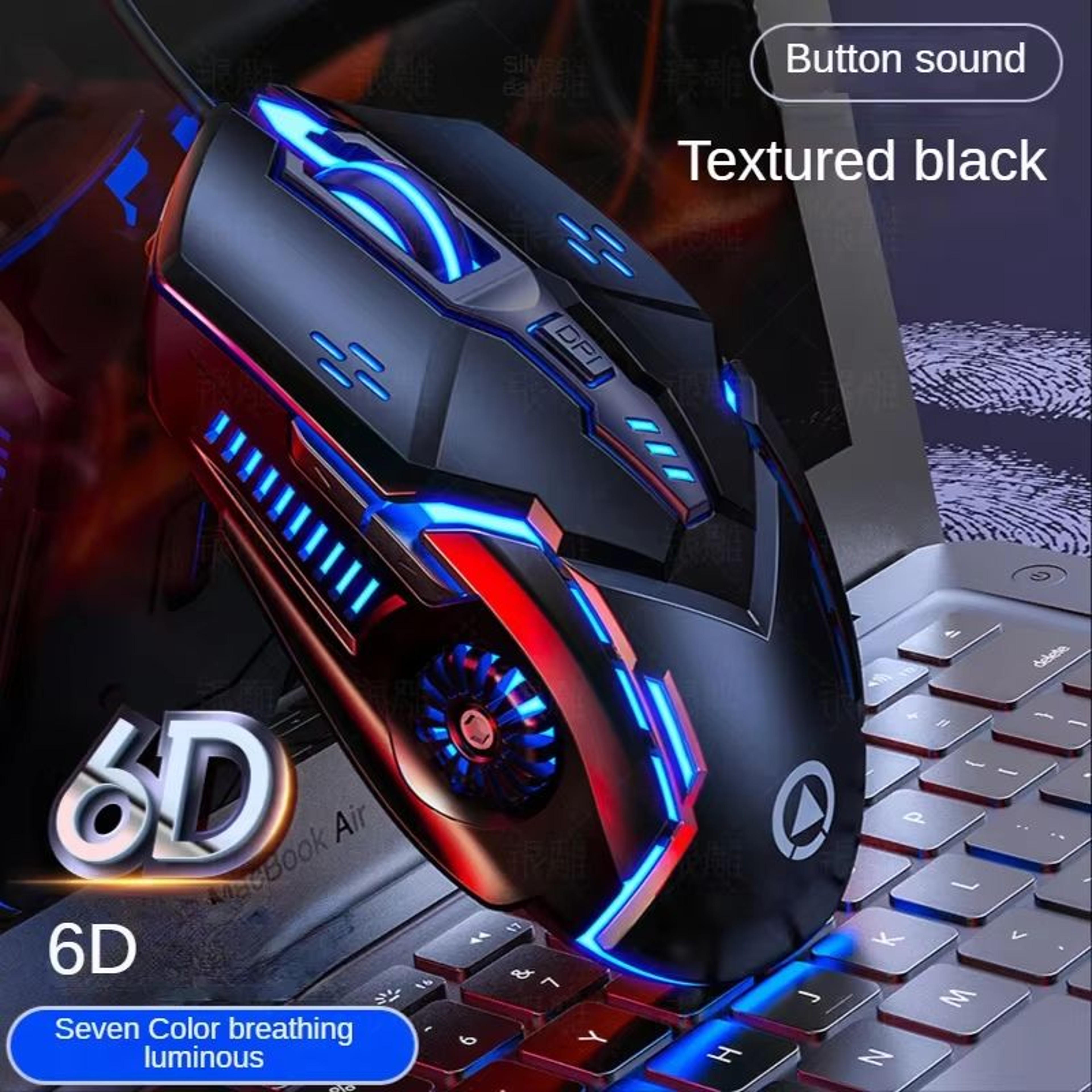 G5 Backlit Wired Gaming Mouse 6 Key Macro Programmable RGB Gaming Mouse For PC And Laptop 5