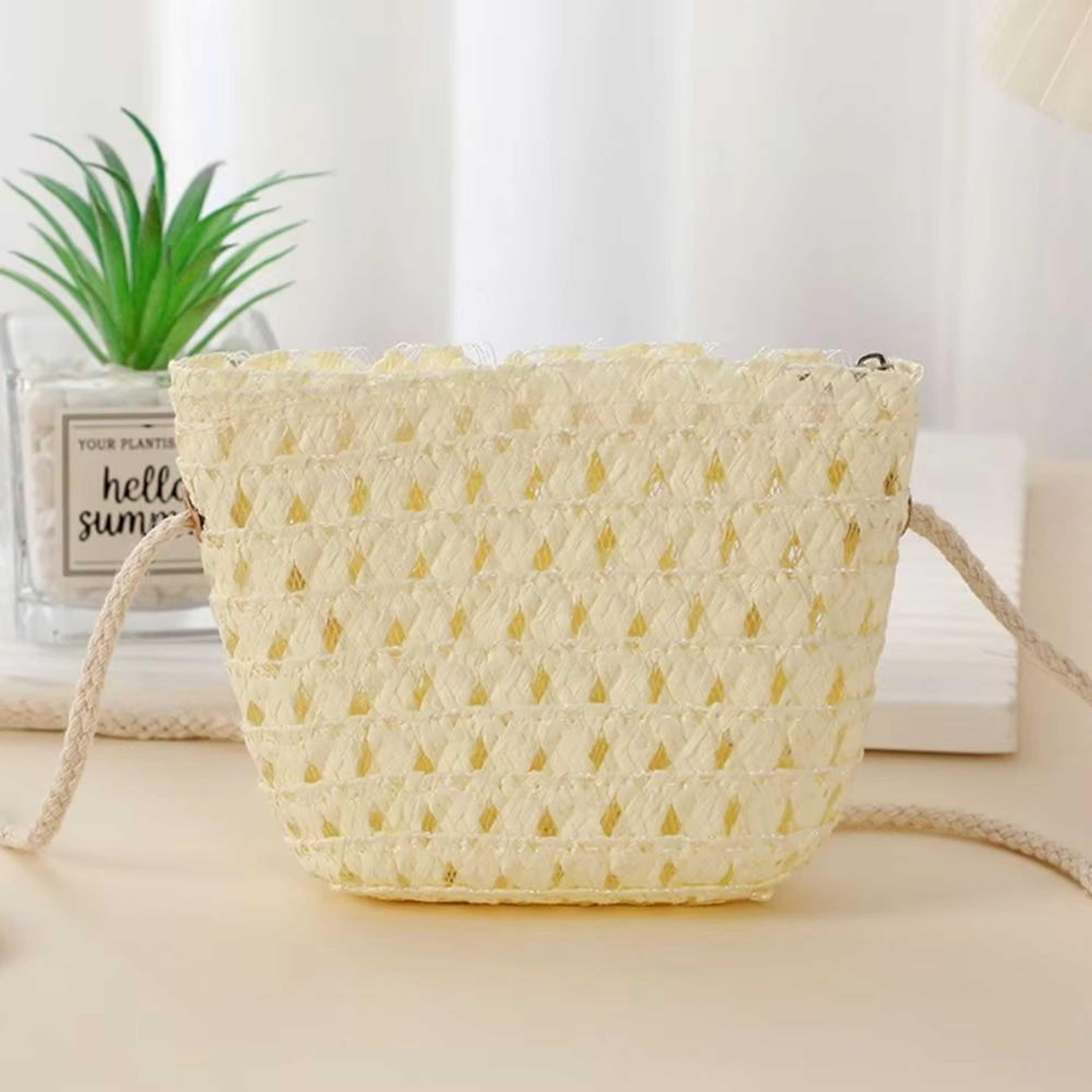 Mini Handwoven Straw Crossbody Bag For Women And Girls 10