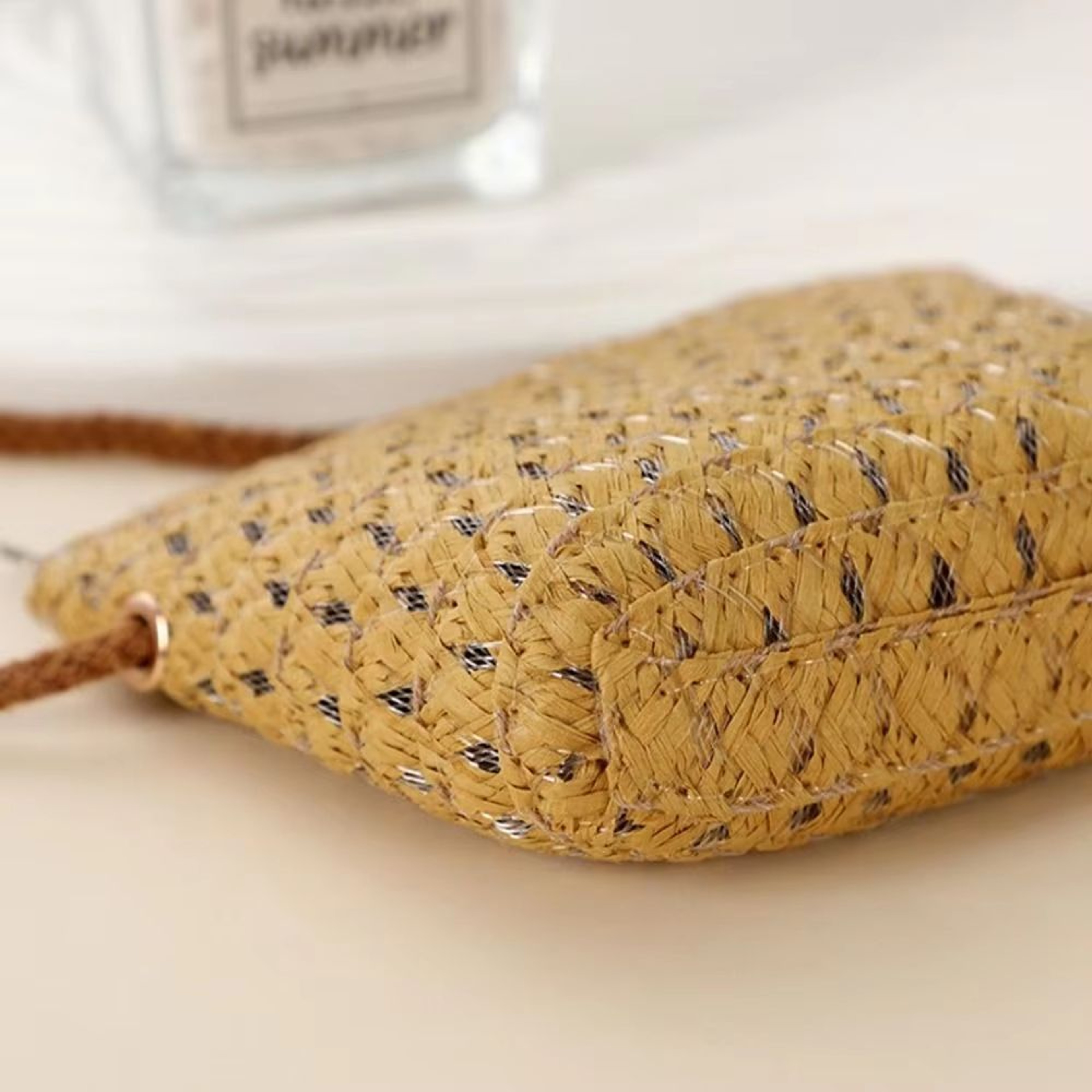 Mini Handwoven Straw Crossbody Bag For Women And Girls 4
