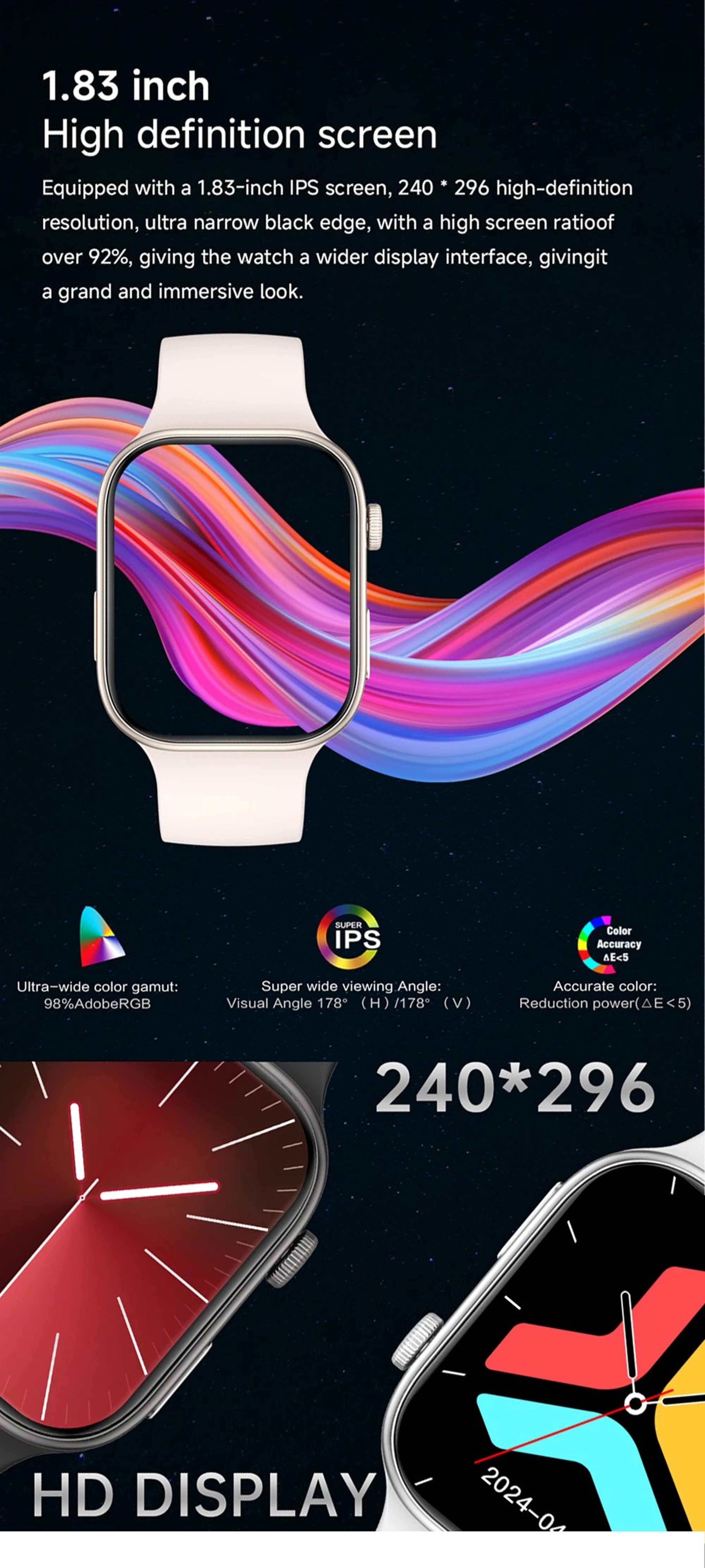 Smartwatch With 183 Inch HD Screen Bluetooth Calling And Health Monitoring 2