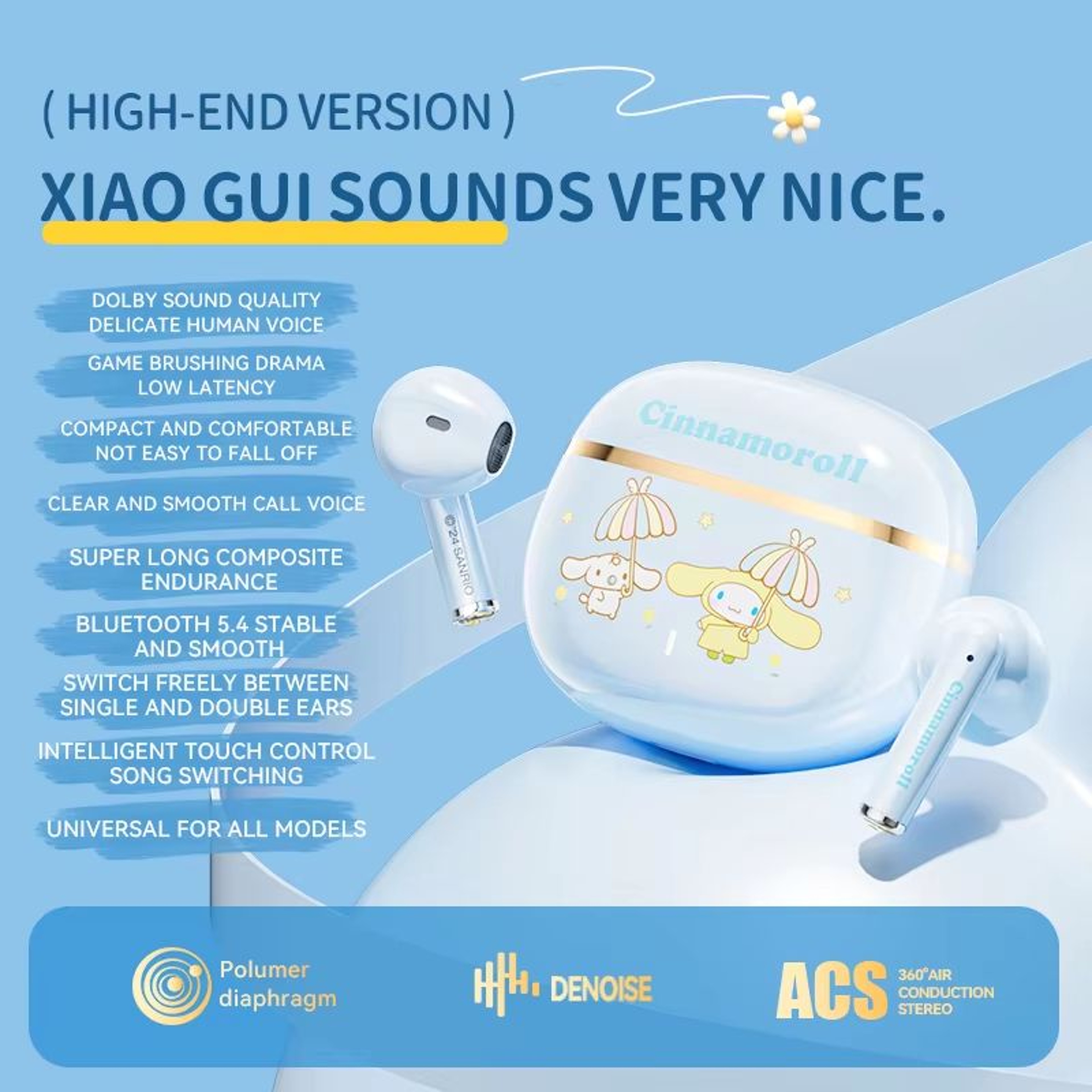 BL65 Bluetooth 54 HiFi Wireless Earbuds With Touch Control 7