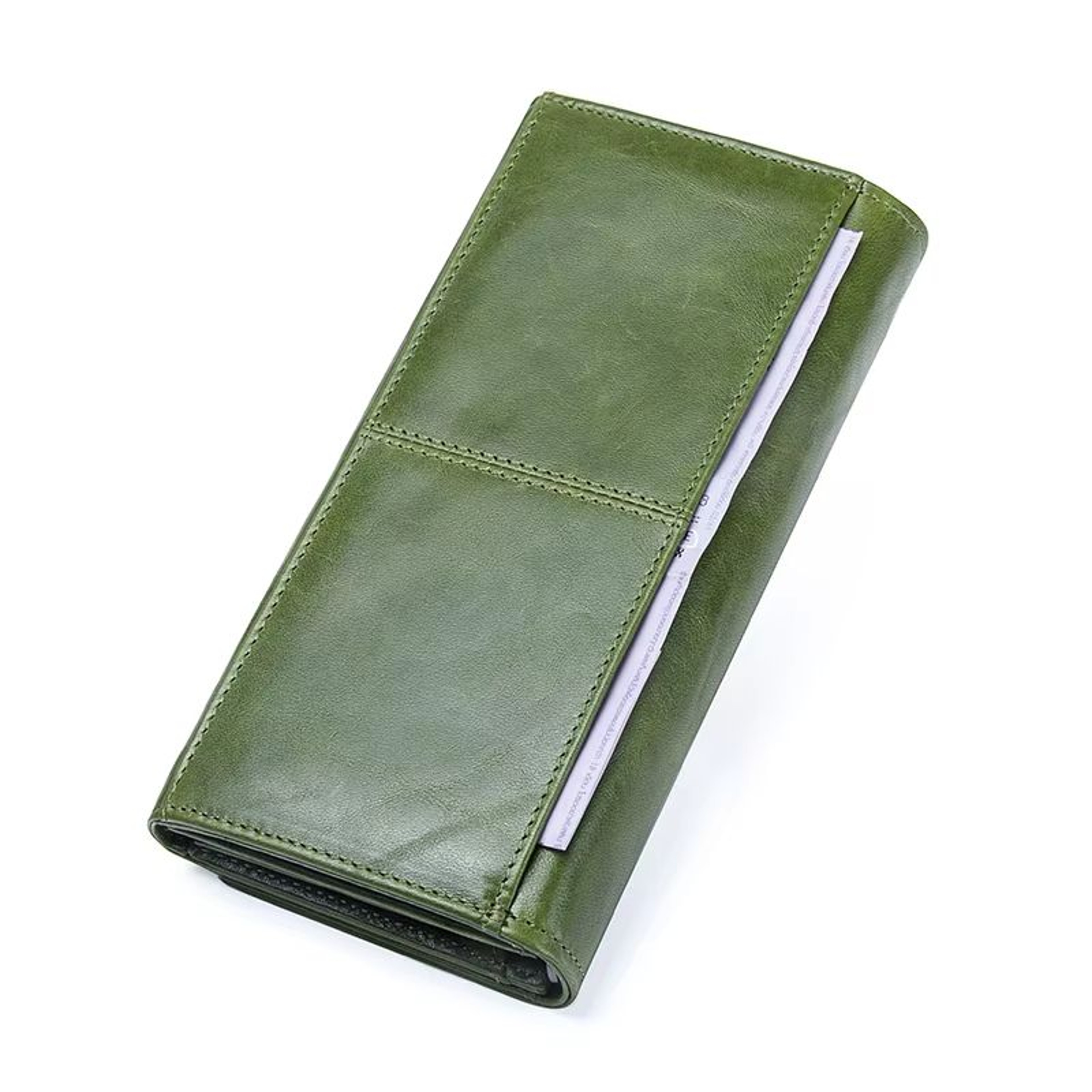 Genuine Leather Long Clutch Wallet For Women With Phone And Photo Holder 4
