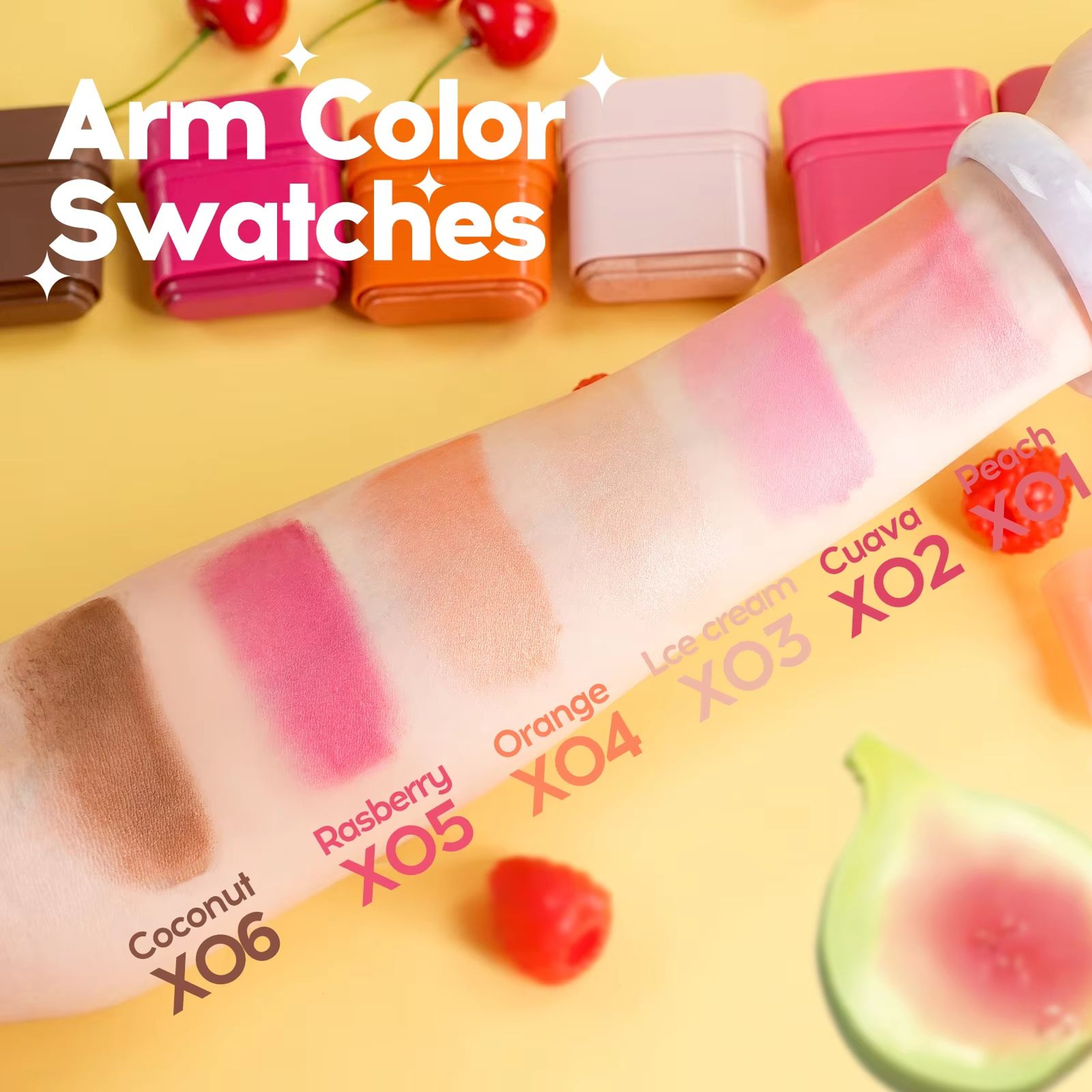2 In 1 Lip And Cheek Blush Stick Fruit Tint Cream Blush And Lipstick Makeup Stick 3