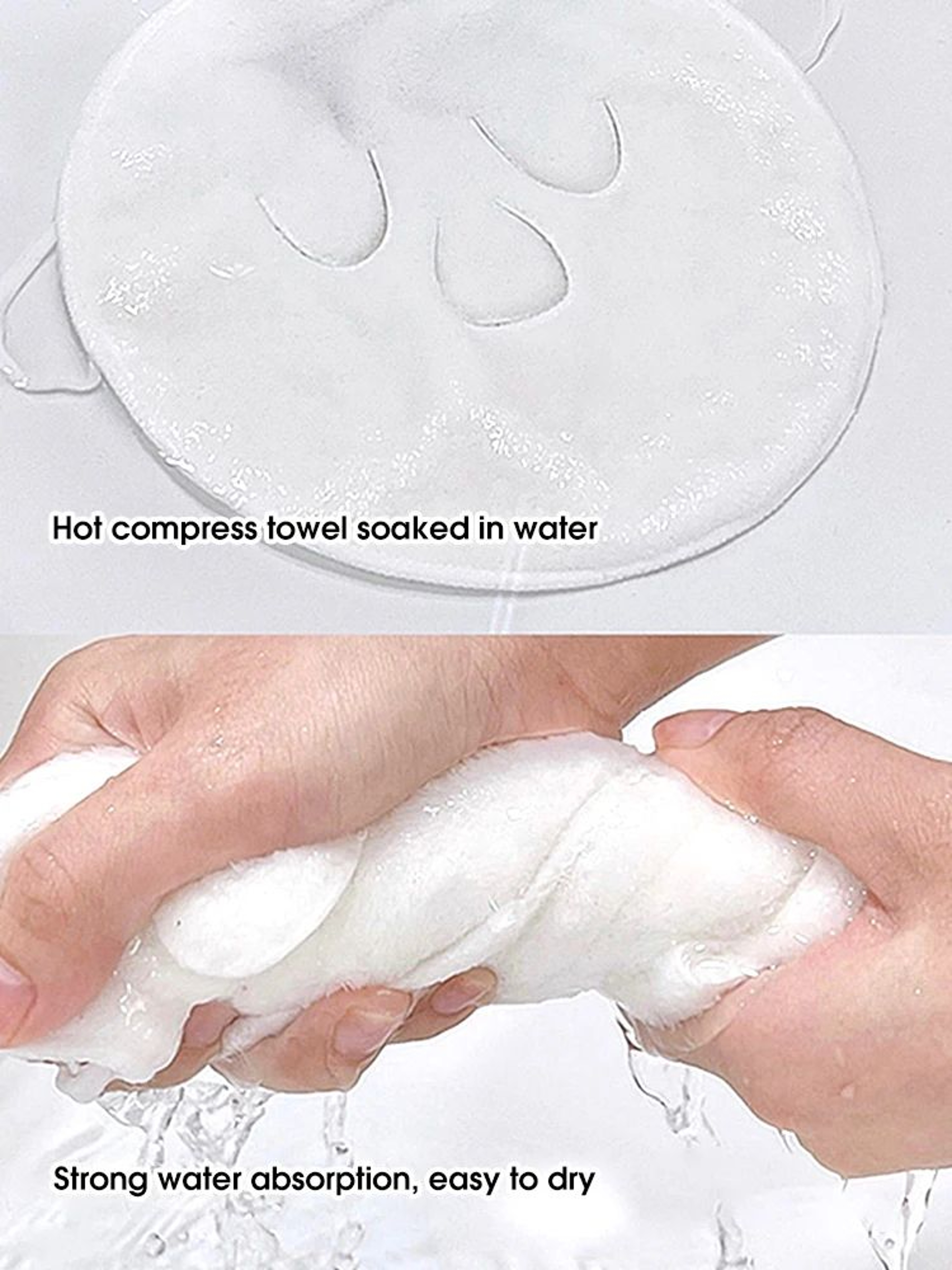 Steam Heating Hot Compress Face Towel With Hanging Ear  Reusable Facial Steam Towel For Hot  Cold T 3