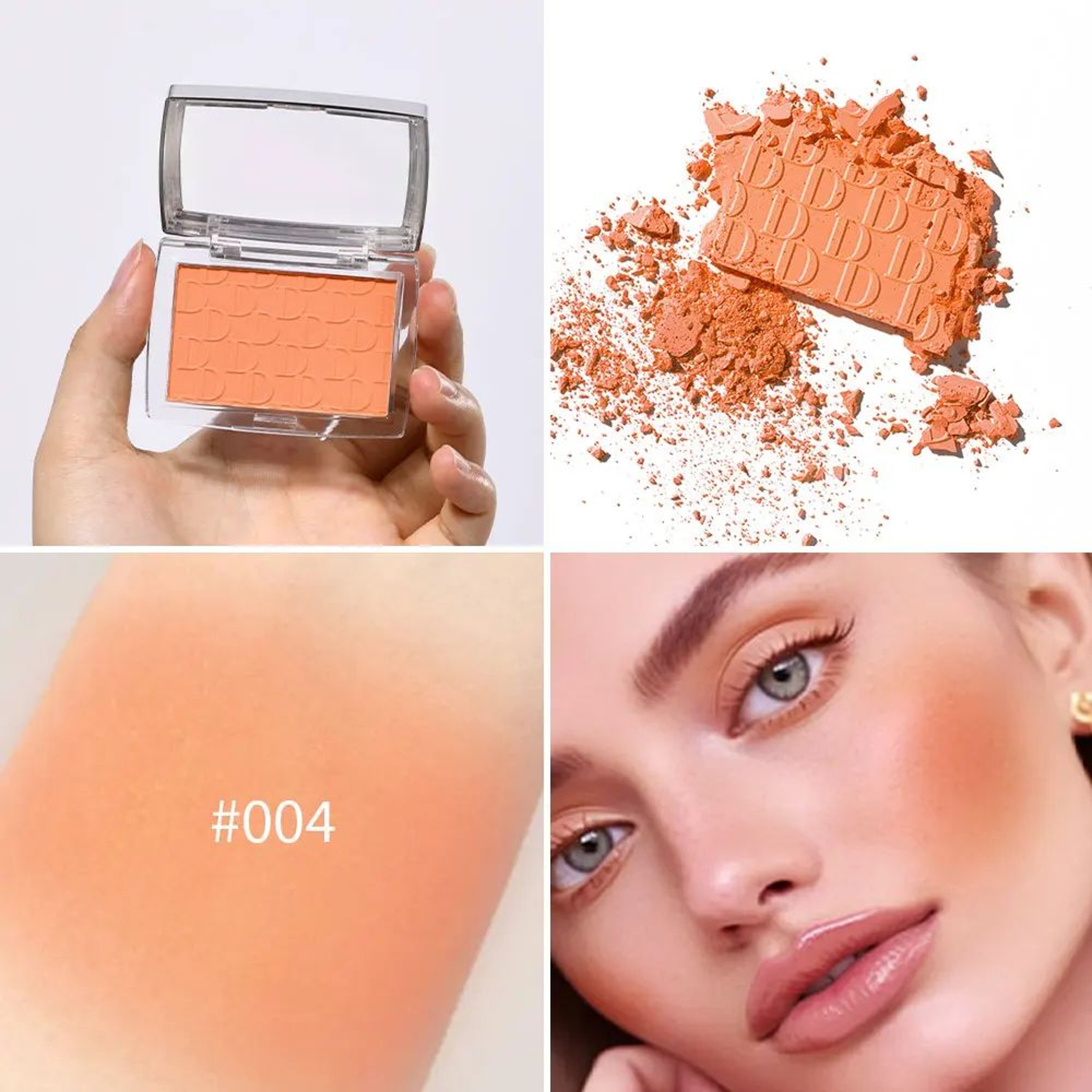 RosyGlow Matte Blush Palette With Embossed Finish  High Pigment Face Blush Powder For Natural Cheek 4