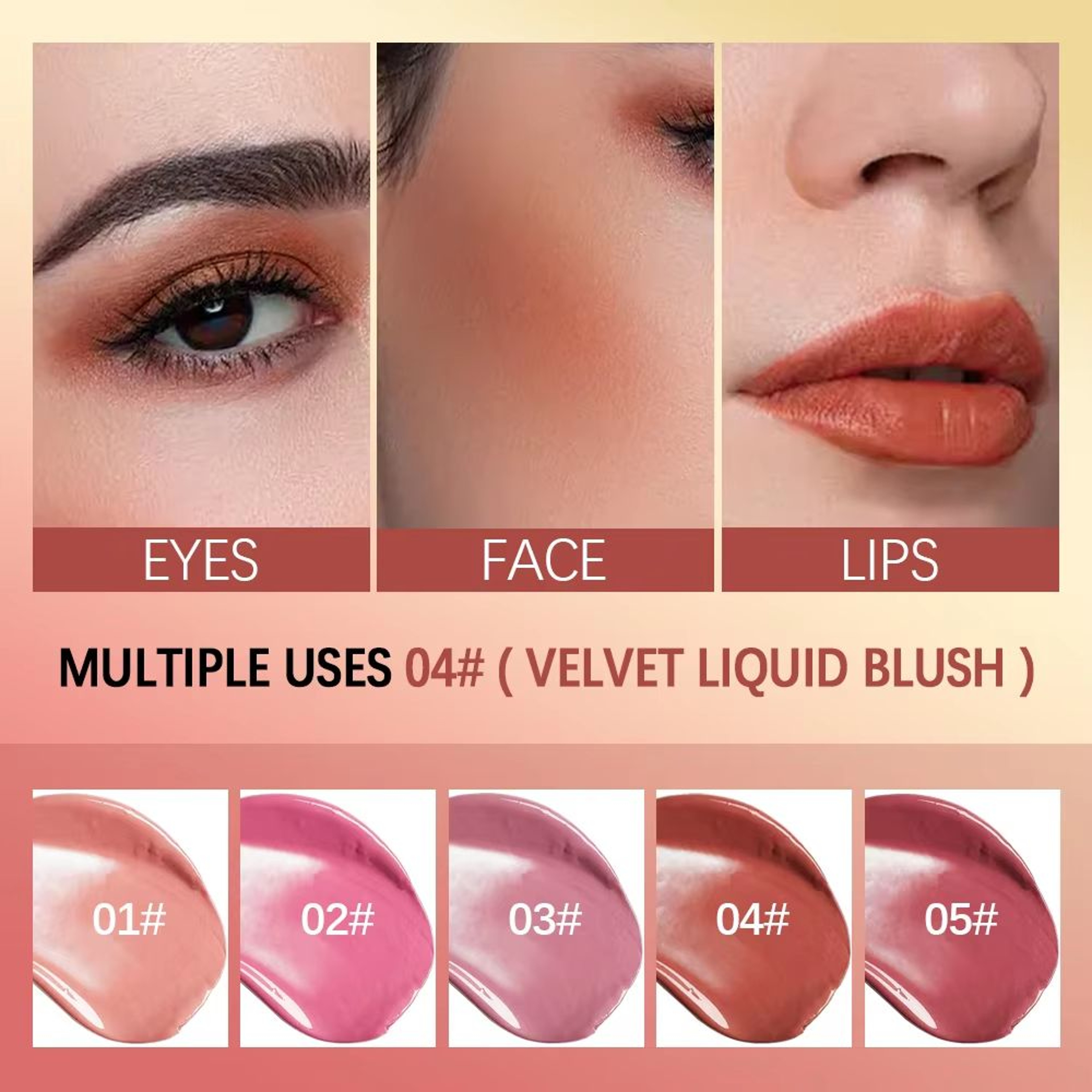 VelvetGlow Liquid Blush  Soft Matte Liquid Cream Blush For Natural Pink Cheek Color 2