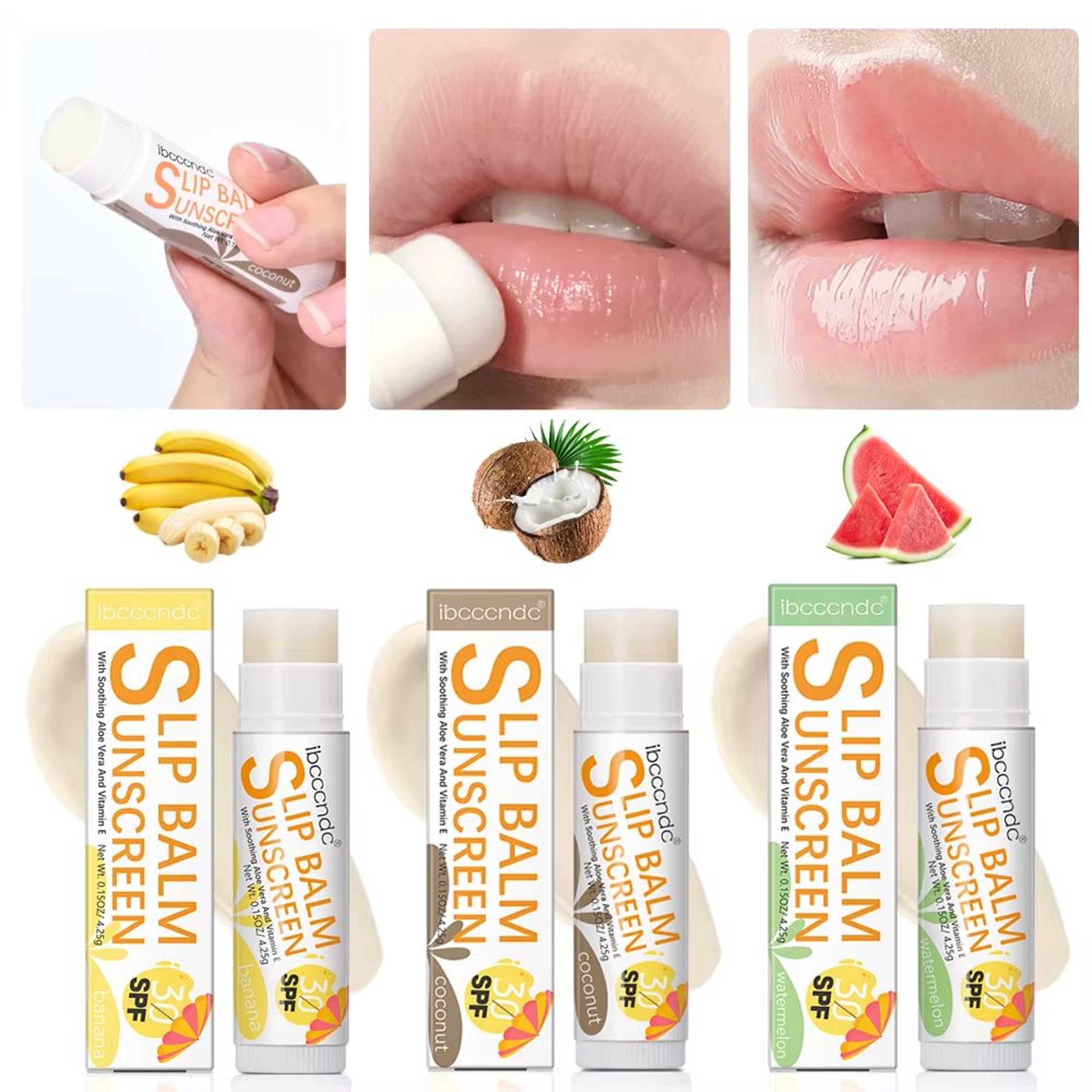 SunShield SPF 30 Lip Balm  Hydrating Sunscreen Lip Balm With UVA Protection Lip Care Watermelon Coc 0