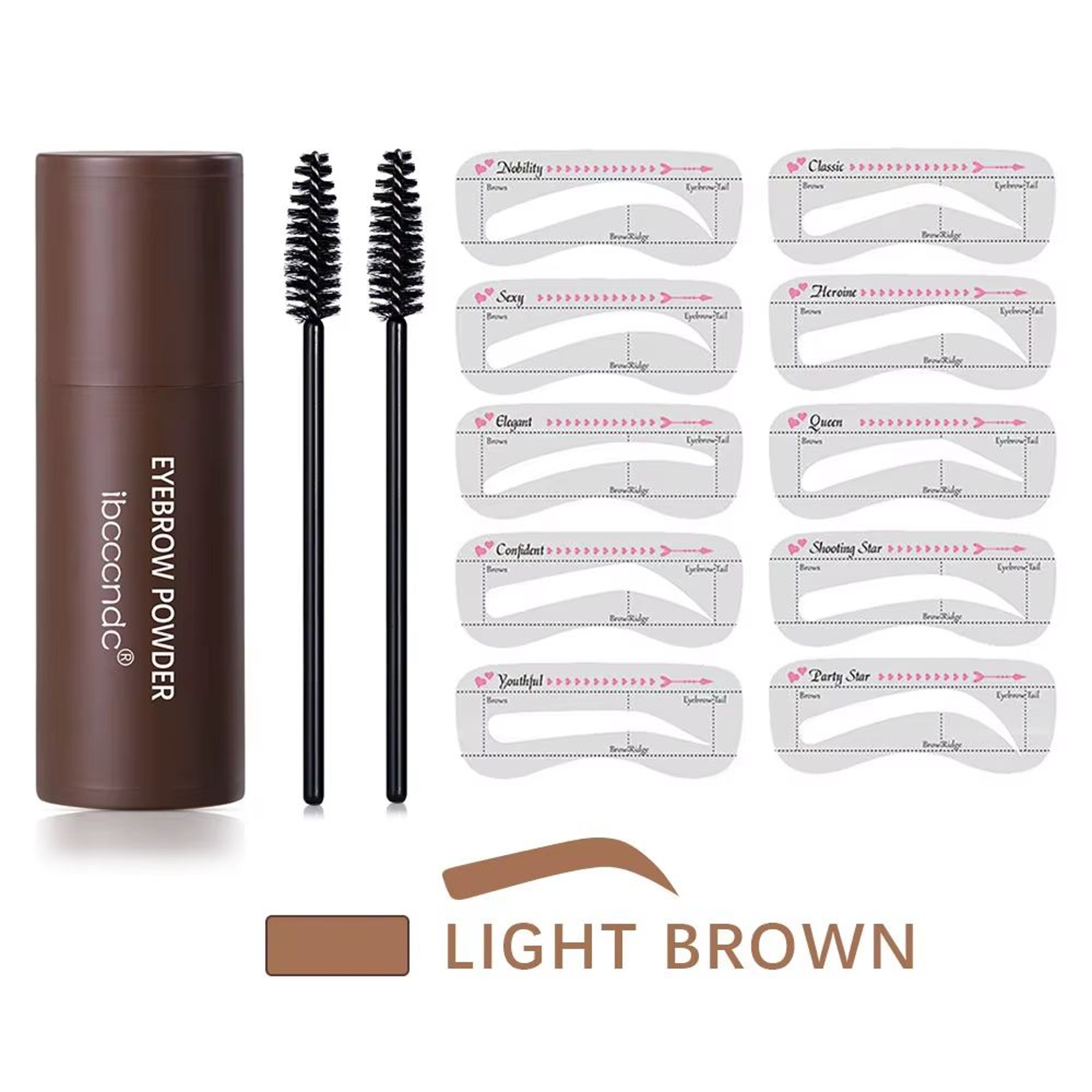 BrowPerfect Eyebrow Stamp Kit  Waterproof Brow Stamp Shaping Kit With Natural Eyebrow Stamp Powder  7