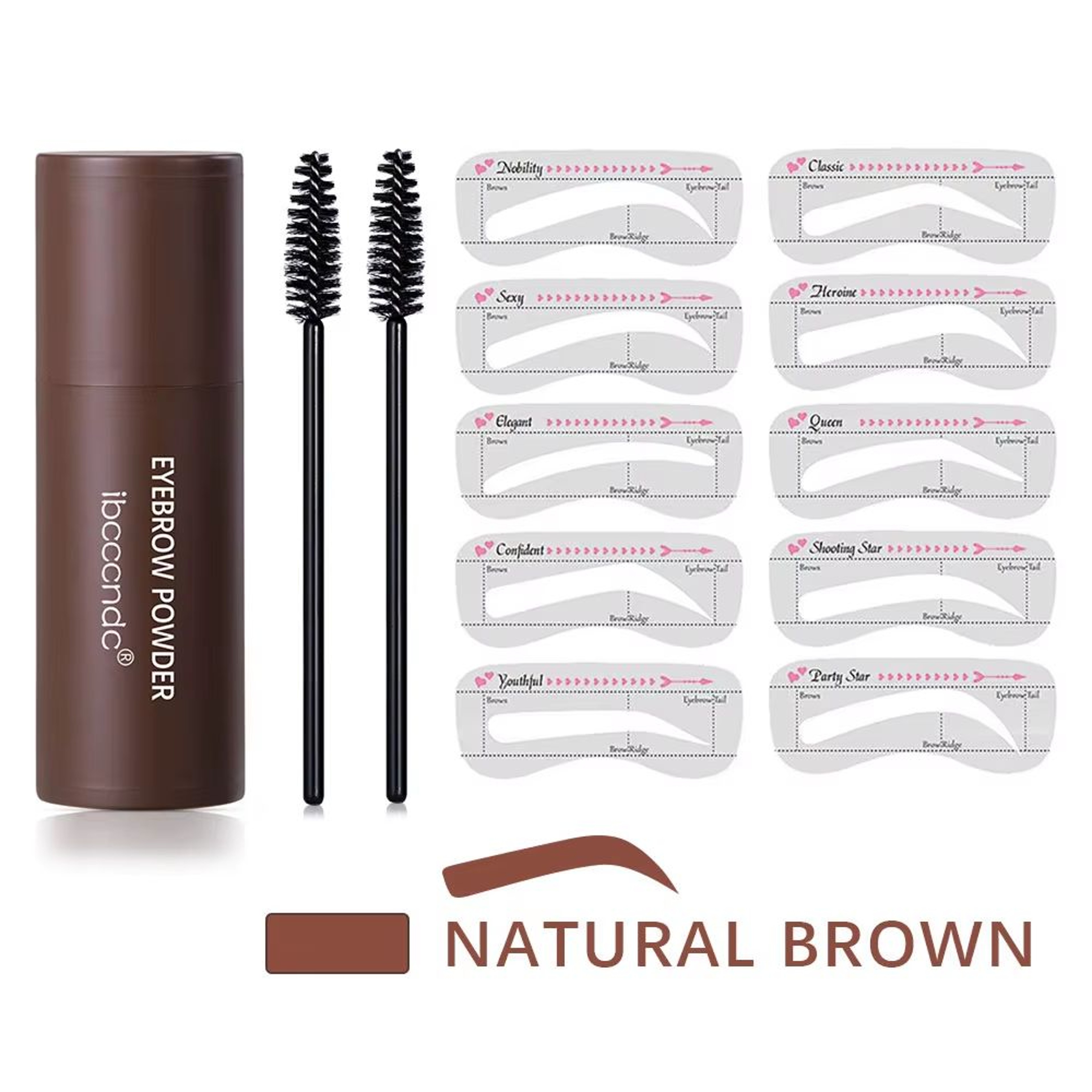 BrowPerfect Eyebrow Stamp Kit  Waterproof Brow Stamp Shaping Kit With Natural Eyebrow Stamp Powder  8