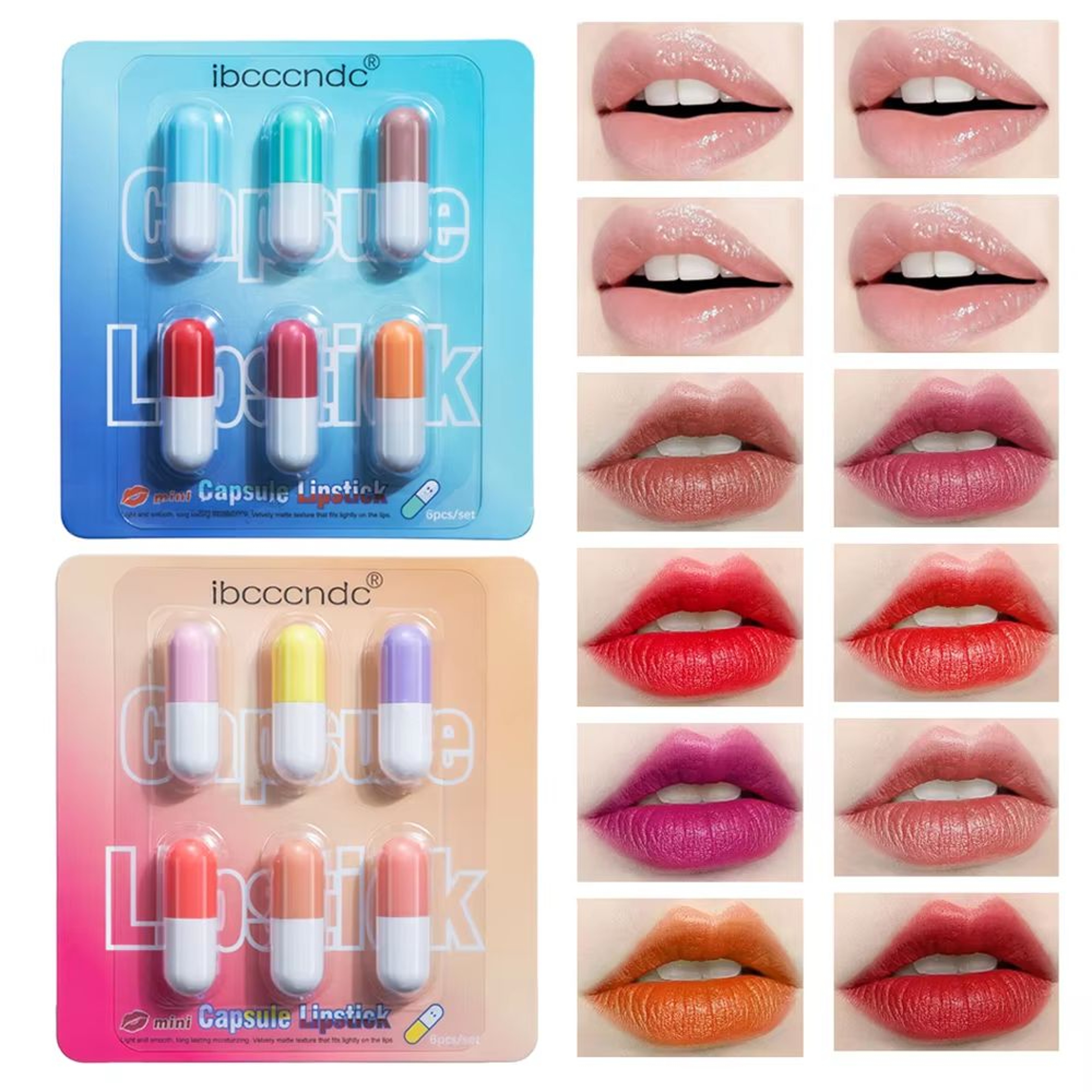 CapsuleCharm Mini Capsule Lipstick Set  Moisturizing Capsule Lipstick Set With Waterproof Mini Lips 0