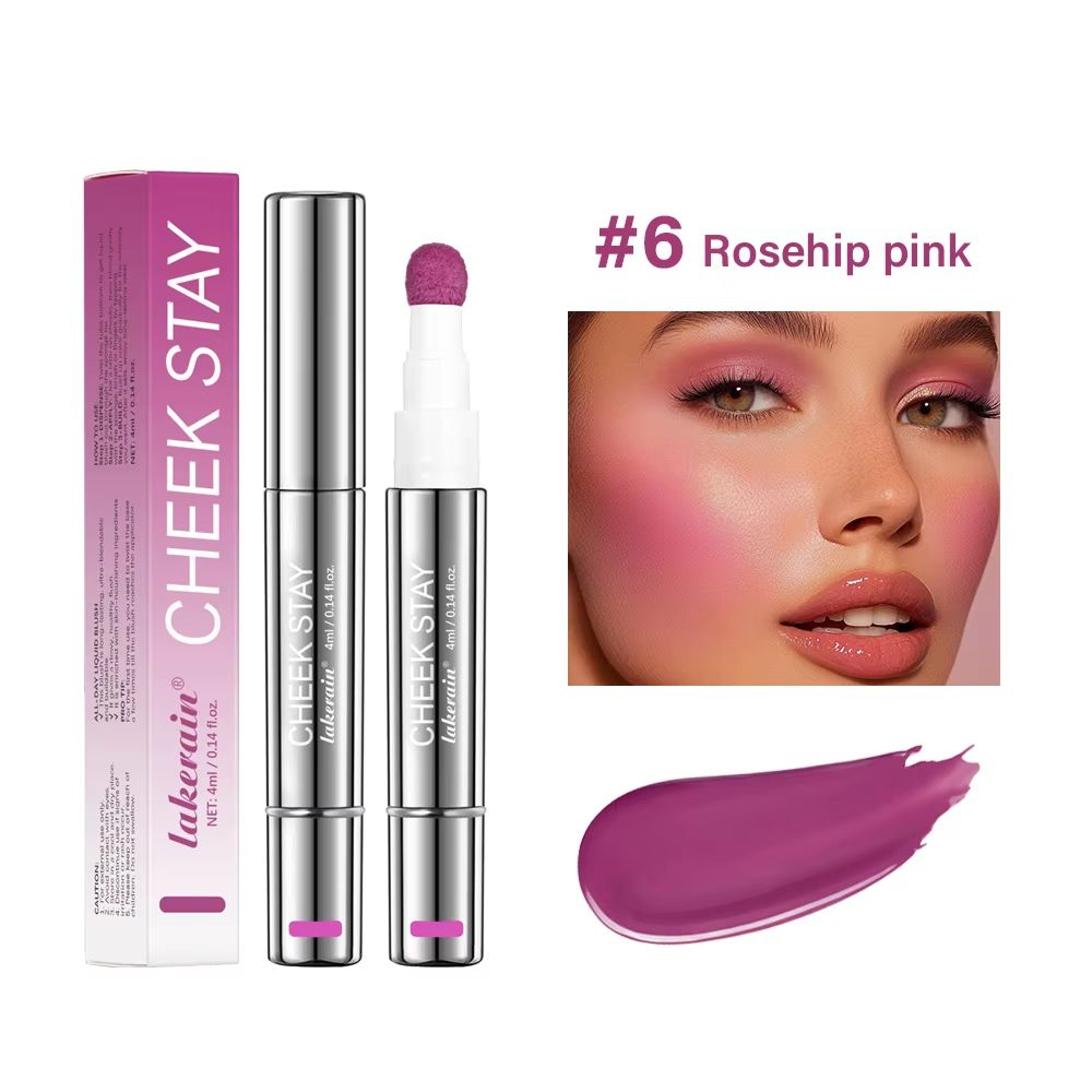 BloomFlush Liquid Blush Stain  Long Lasting Liquid Blush With Sponge Applicator For Natural Cheek G 11