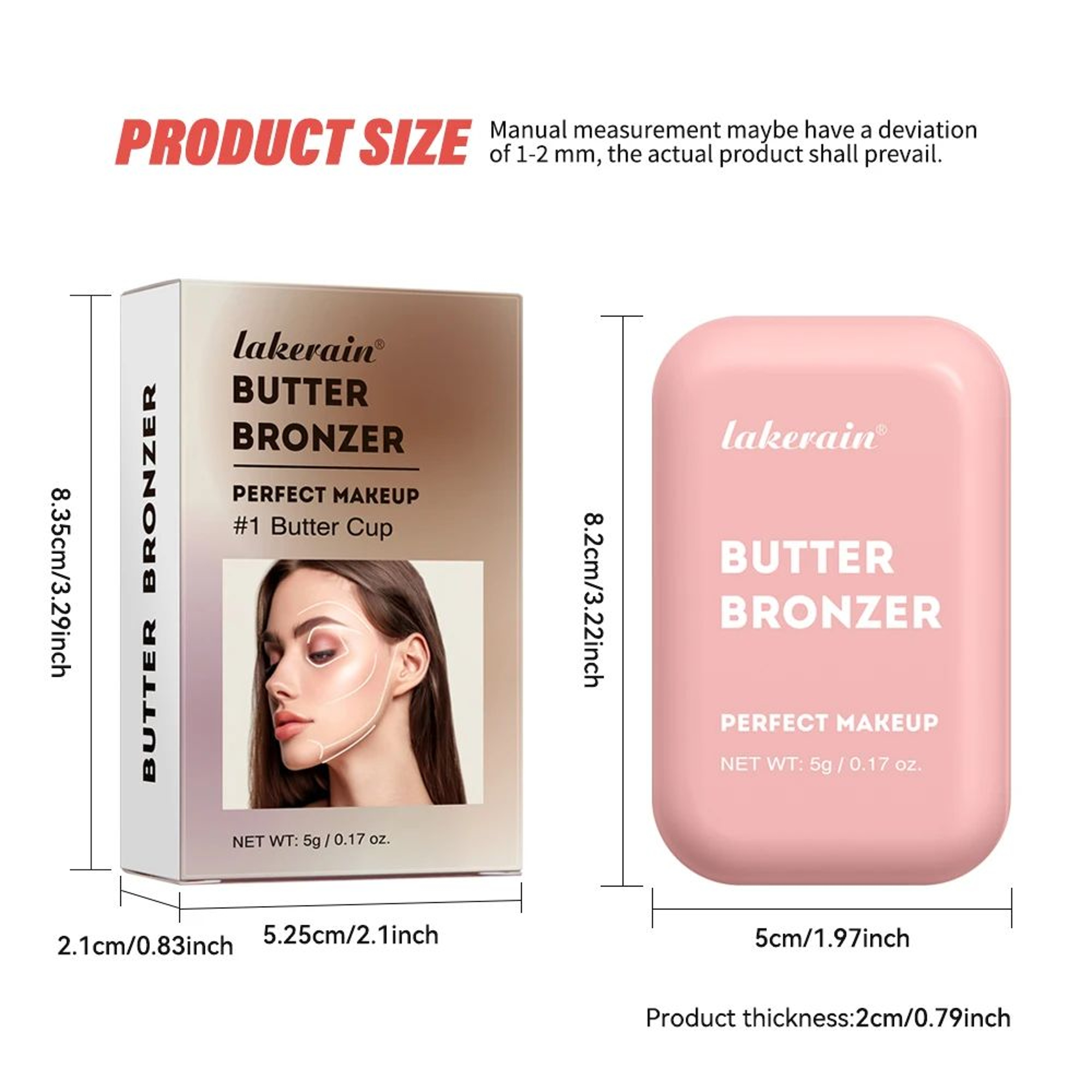 SoftBloom Butter Blush Powder  Waterproof Matte Blush Powder For Natural Single Color Cheek Blush 5