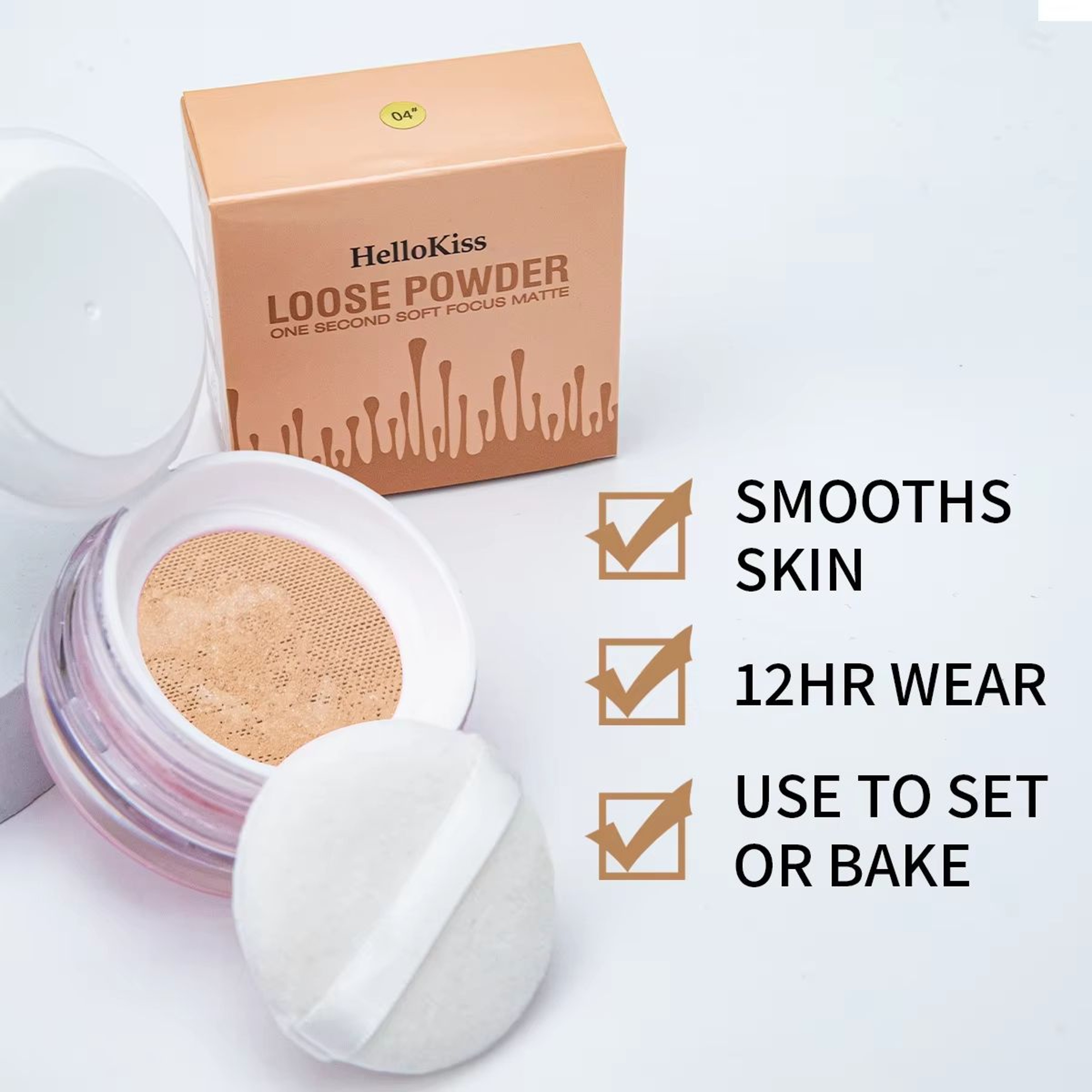 5 Color Loose Setting Powder Pore Blurring Matte Face Powder Long Lasting Makeup Finish 5
