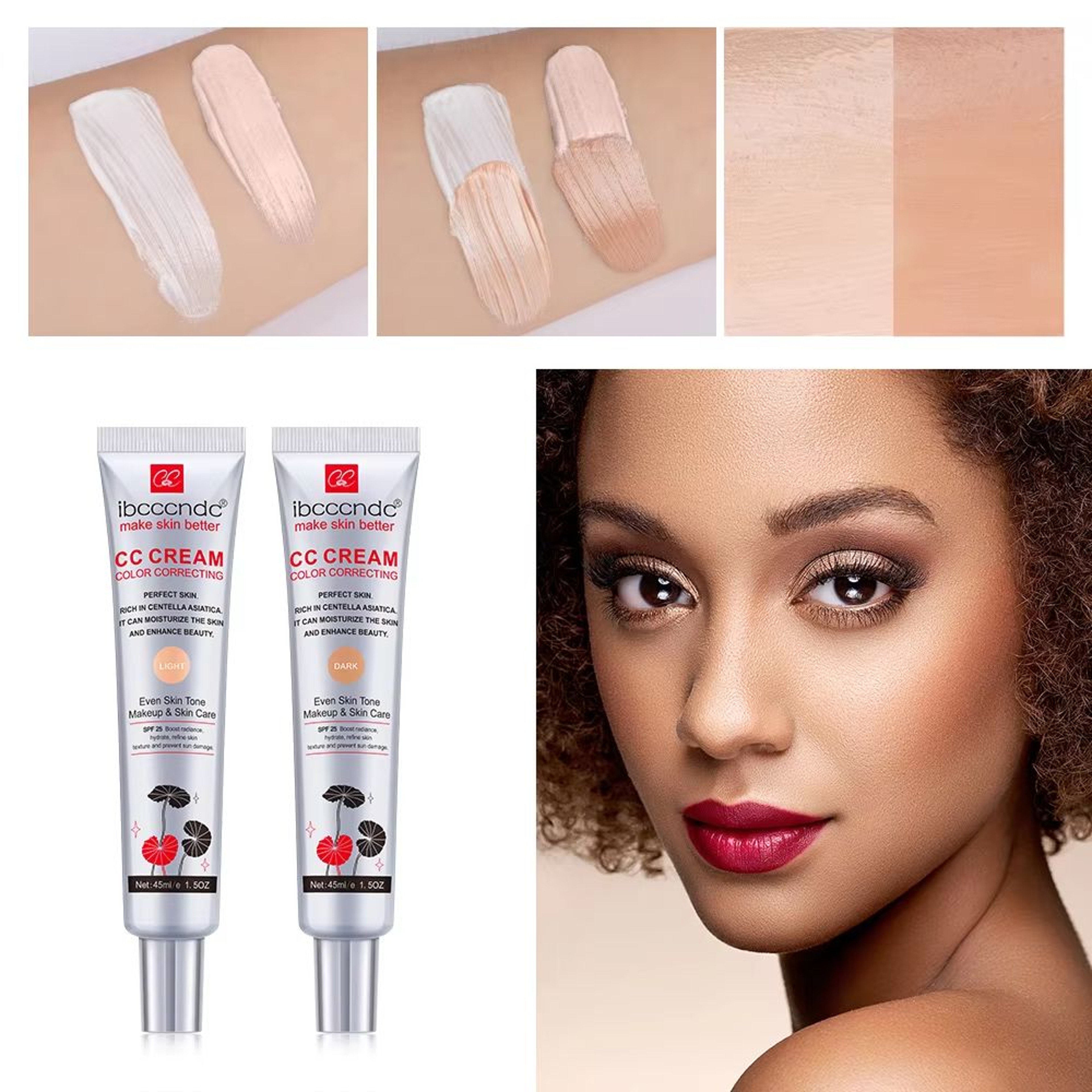 Waterproof CC Cream Moisturizing Color Correcting Cream Long Lasting Makeup Base 3