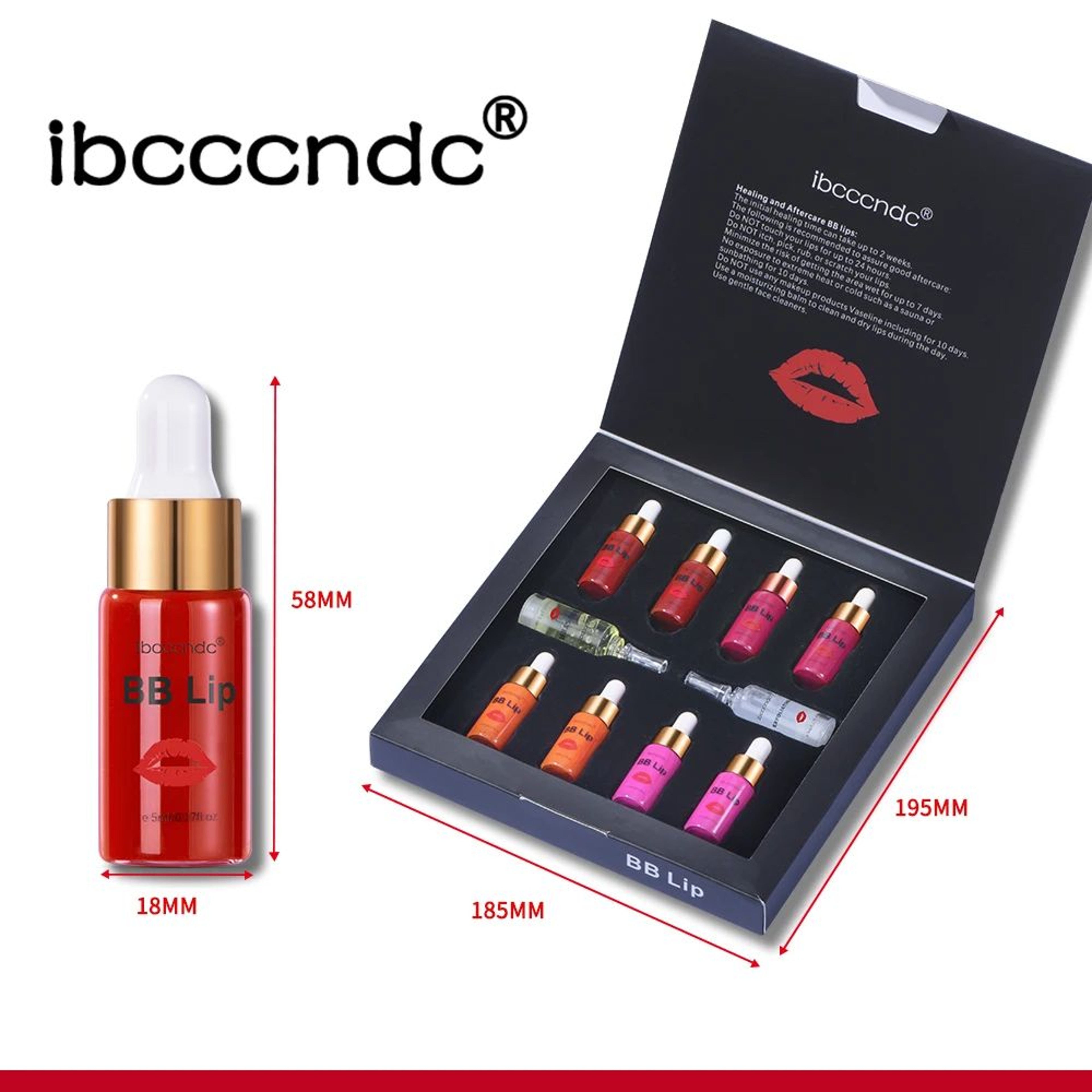 Korean BB Lips Ampoule Serum Starter Set Semi Permanent Lip Tint Serum Hydrating Lip Glow Kit 1