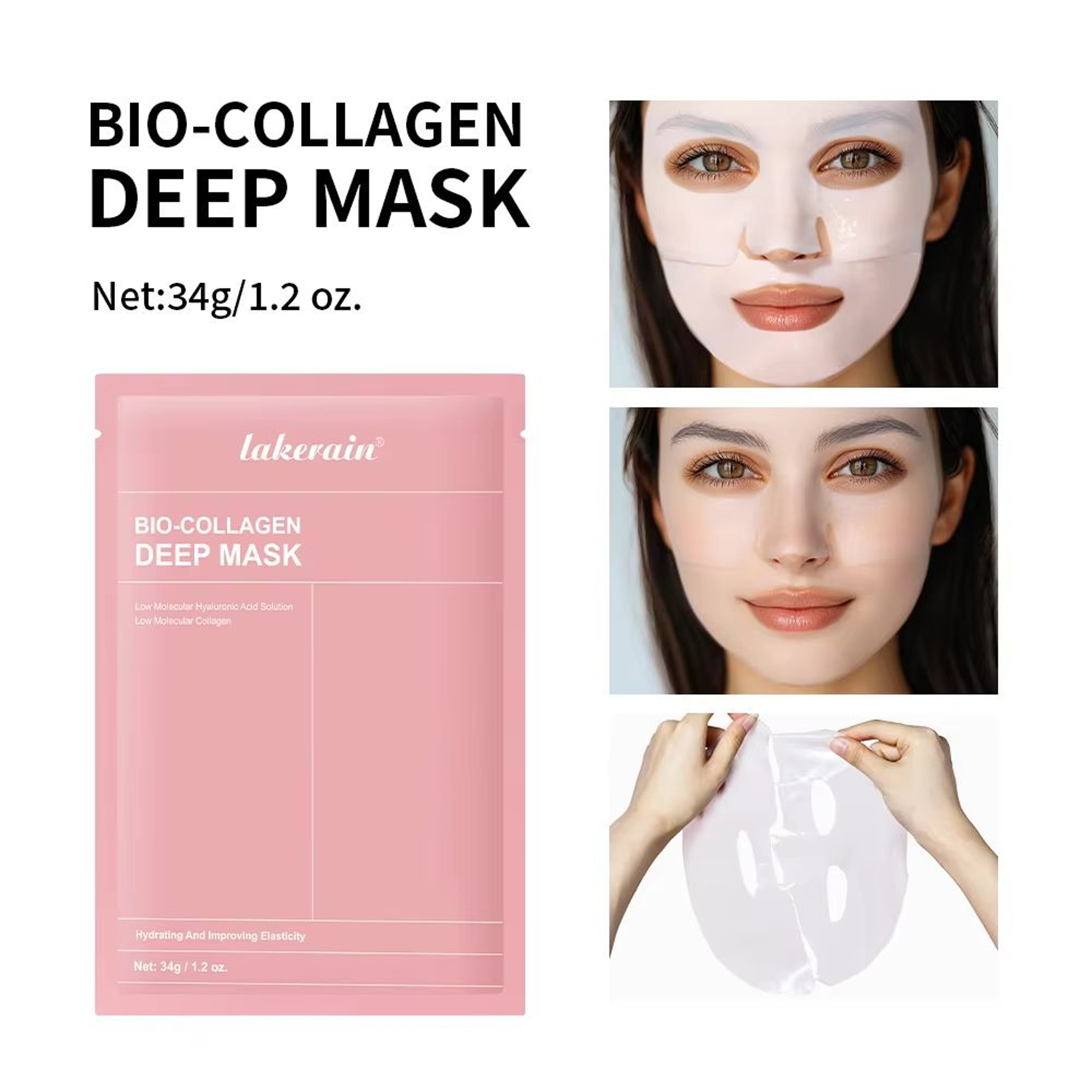 Korean Deep Collagen Peel Off Mask Anti Wrinkle Skin Tightening Face Mask Overnight Bio Wrap 6