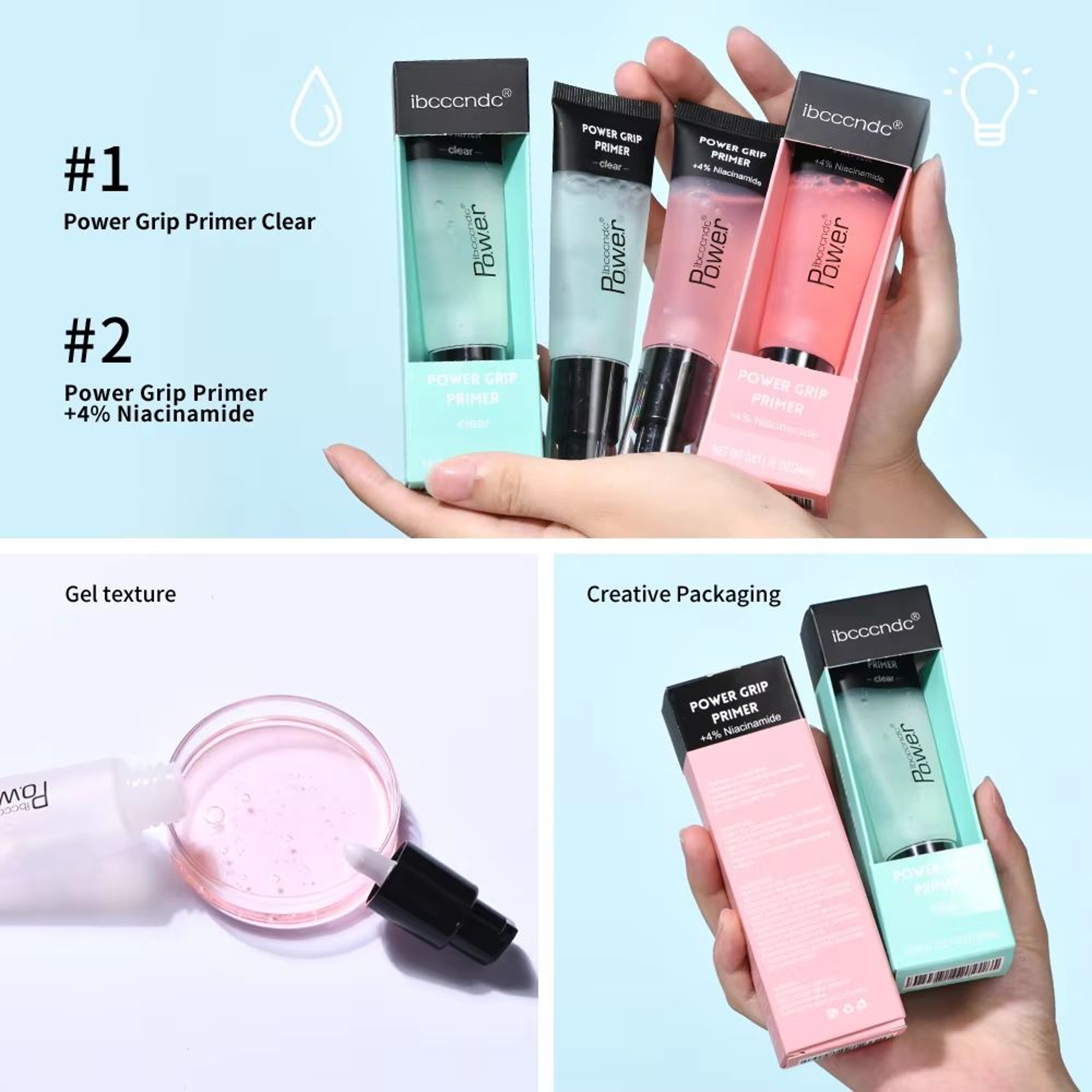 Power Grip Hydrating Face Primer Gel Based Makeup Gripping Primer For Smooth Skin 081 Fl Oz 3