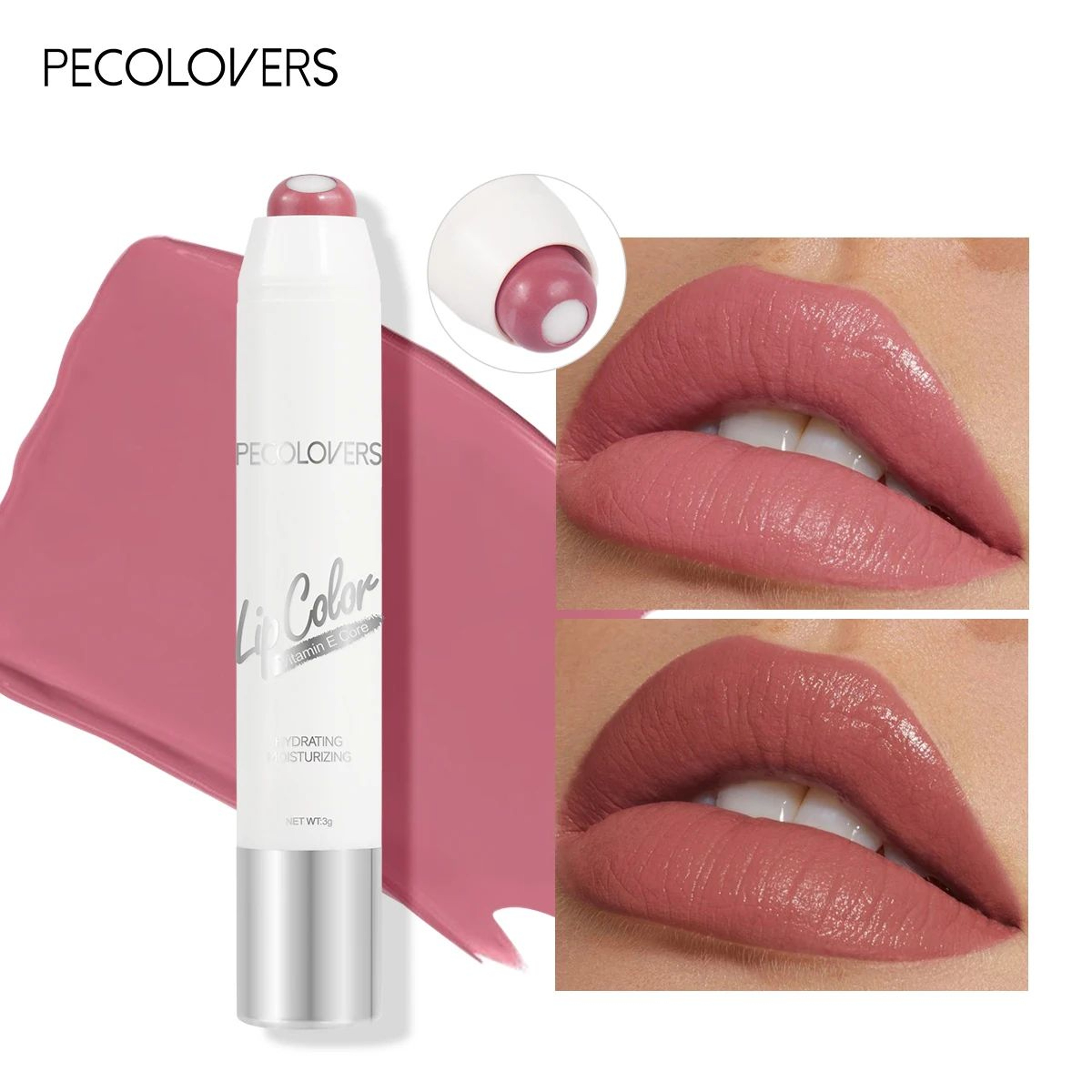 Moisturizing Rotating Lip Gloss Pen  Long Lasting Waterproof Gloss Lipstick 0