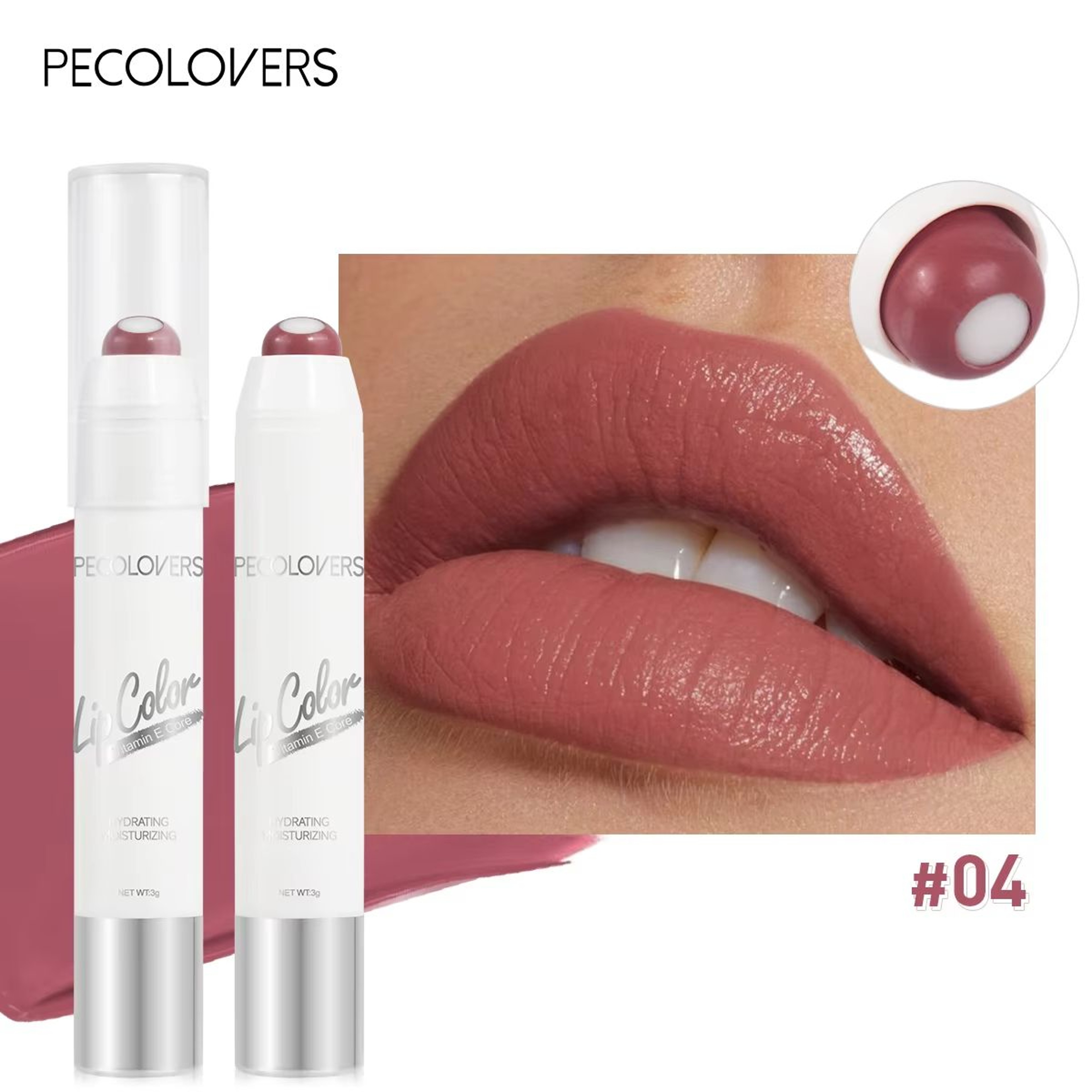 Moisturizing Rotating Lip Gloss Pen  Long Lasting Waterproof Gloss Lipstick 5