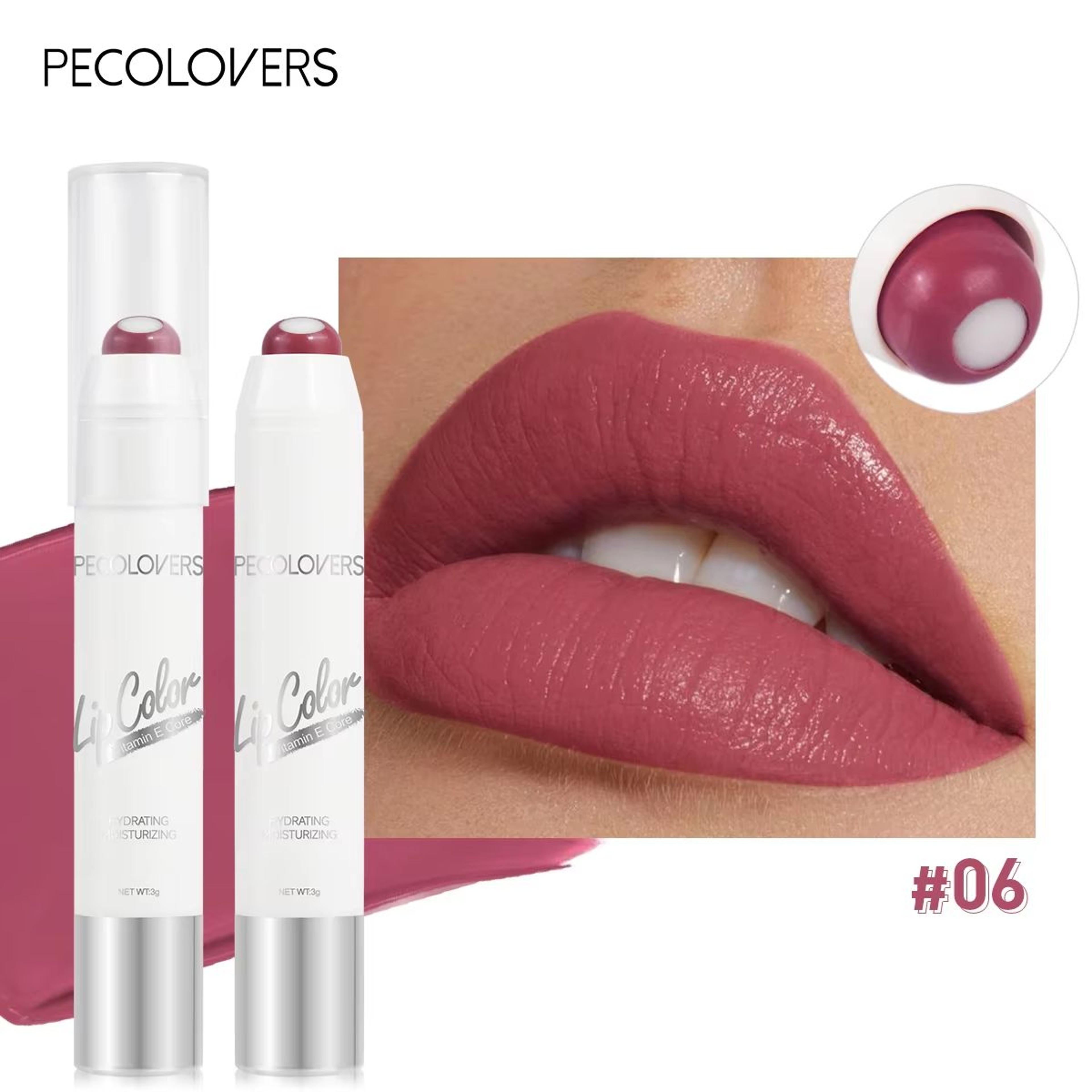 Moisturizing Rotating Lip Gloss Pen  Long Lasting Waterproof Gloss Lipstick 10