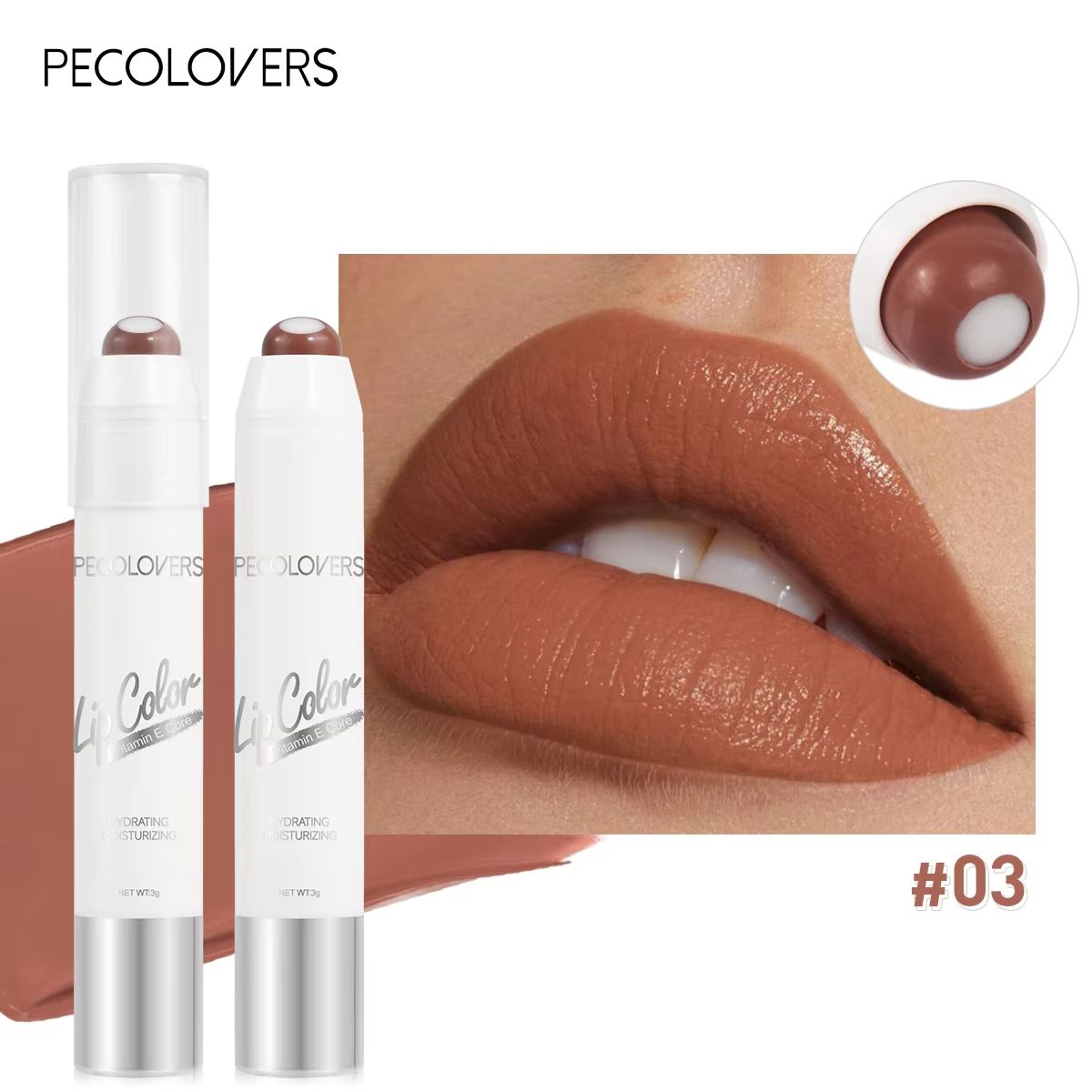 Moisturizing Rotating Lip Gloss Pen  Long Lasting Waterproof Gloss Lipstick 8