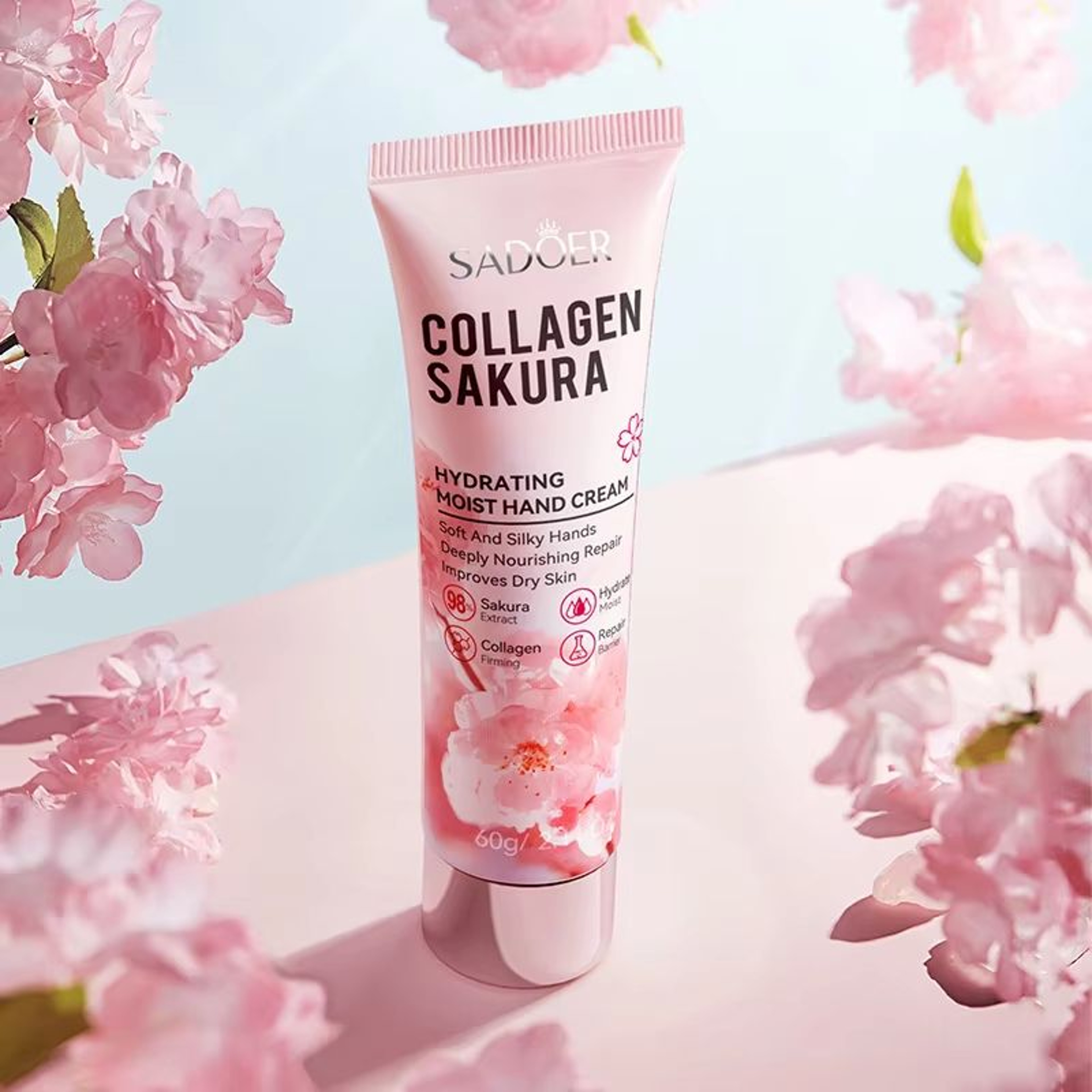 SADOER Sakura Hand Cream Hydrating Moisturizing Hand Cream For Brightening And Anti Aging Hand Care 0