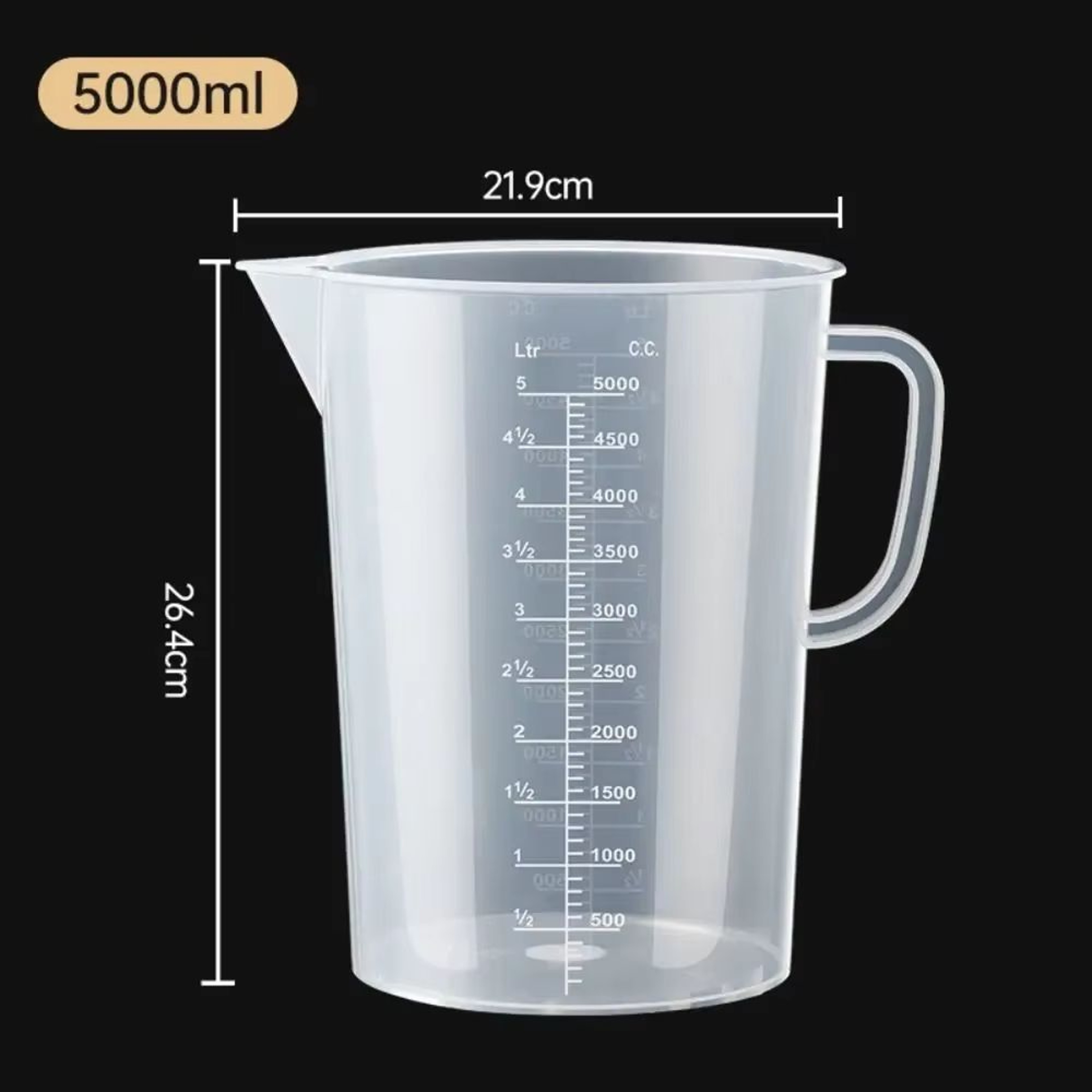 Heavy Duty Plastic Measuring Beaker With Scale 338 Fl Oz To 16907 Fl Oz 13