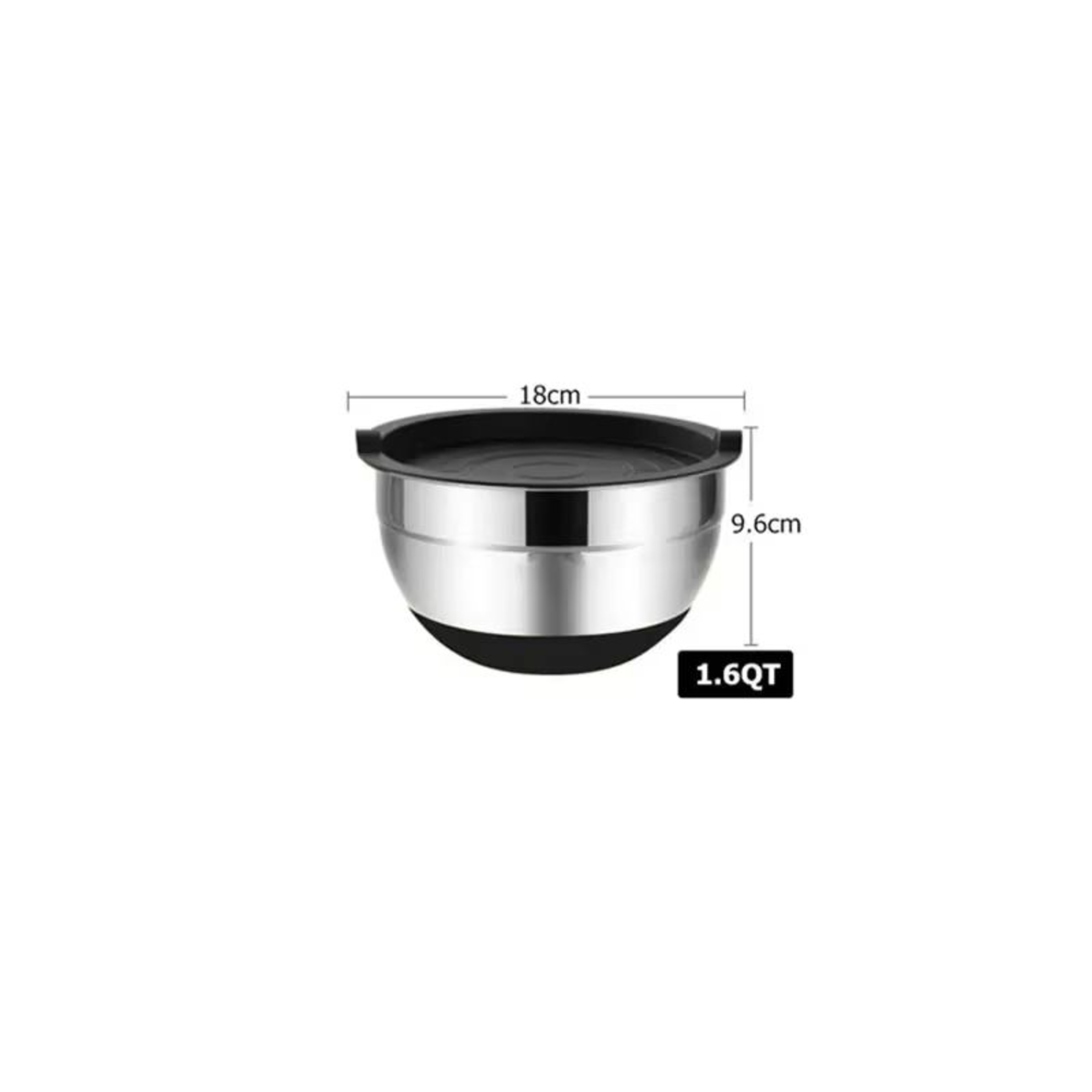 Stainless Steel Mixing Bowl With Silicone Base And Lid For Baking And Cooking 9