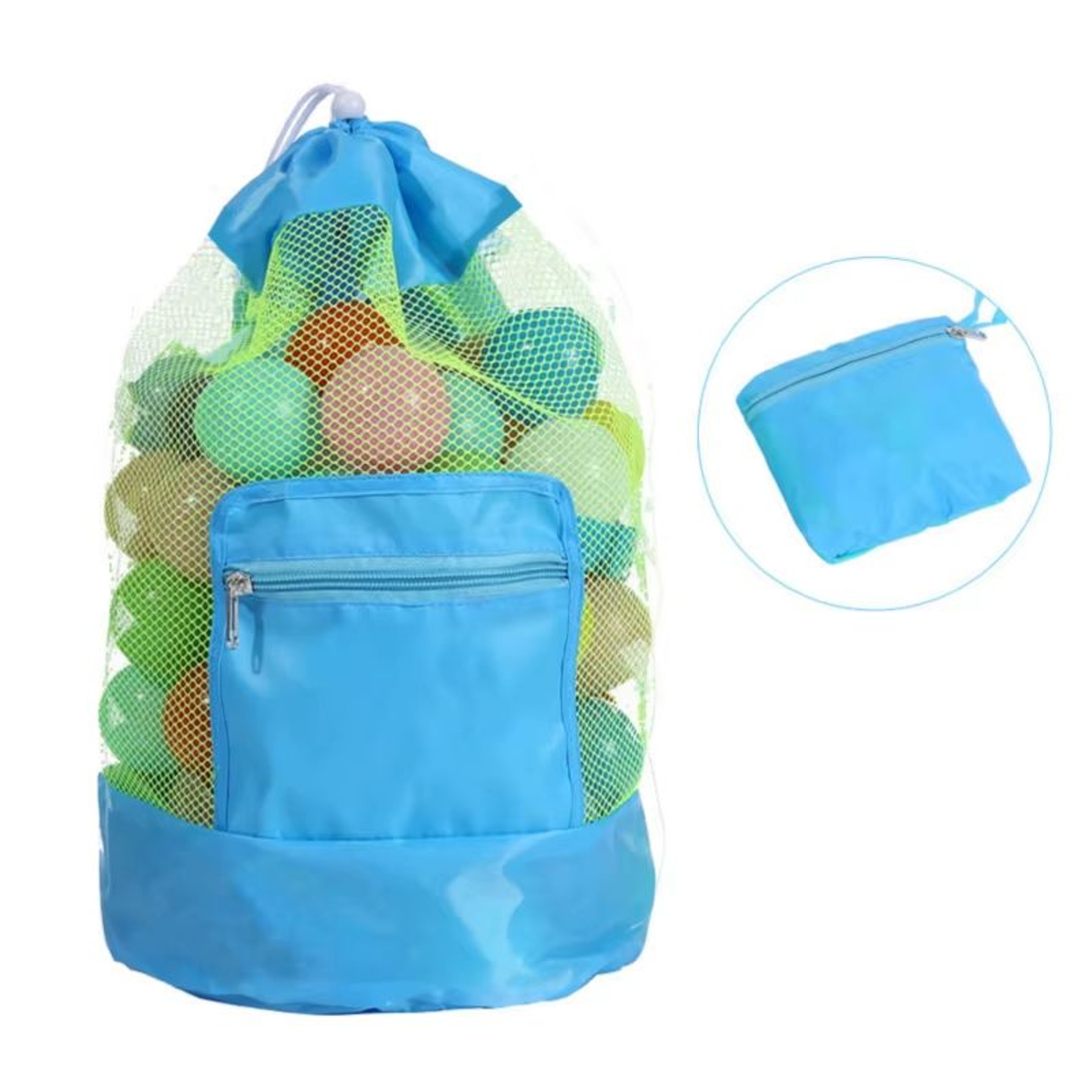 Large Capacity Beach Toy Storage Bag Portable Mesh Beach Bag For Swimming Travel  Outdoor Essential 6