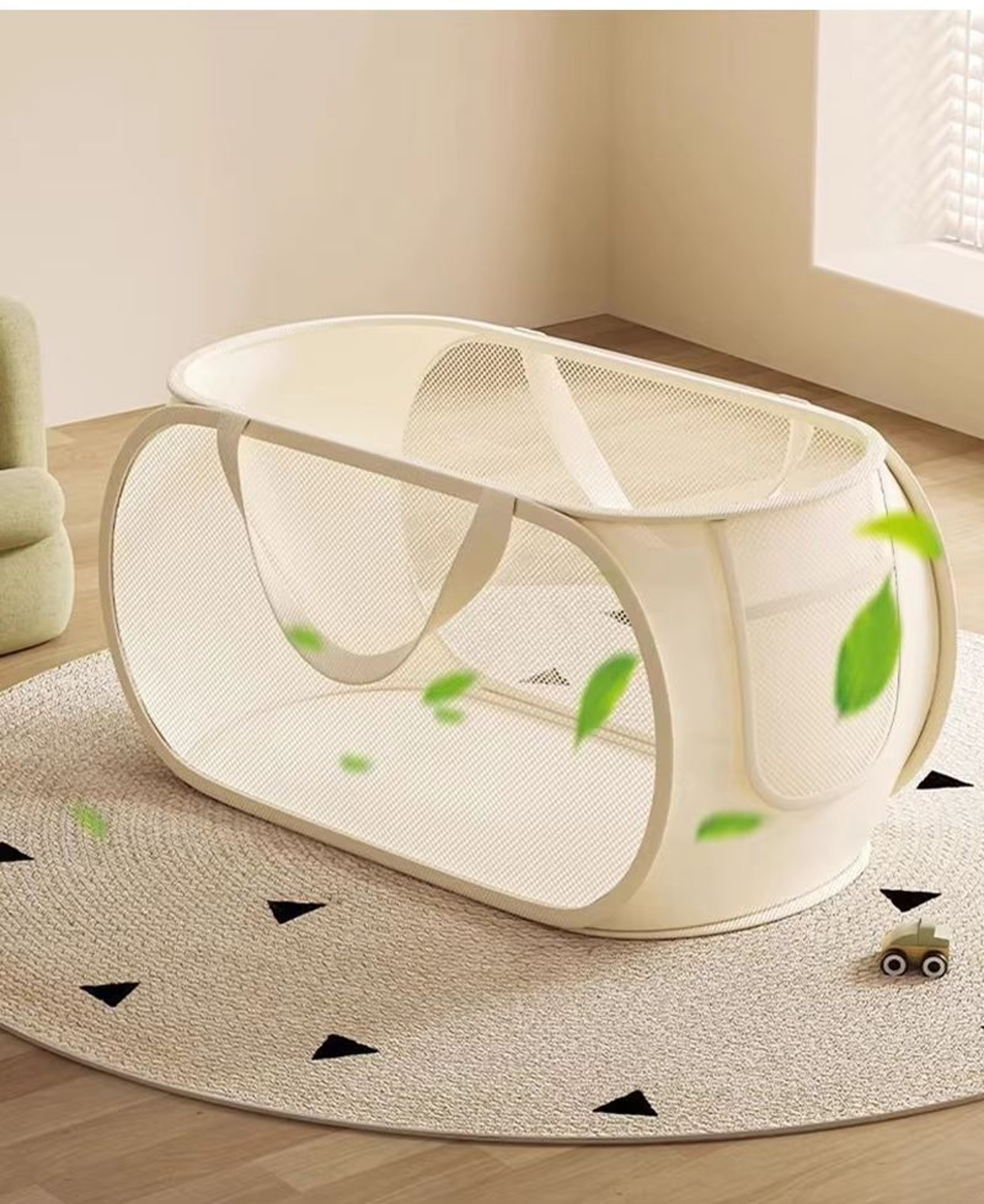 Large Capacity Kids Toy Storage Basket Breathable Mesh Toy Organizer For Dolls Laundry  Playroom St 7