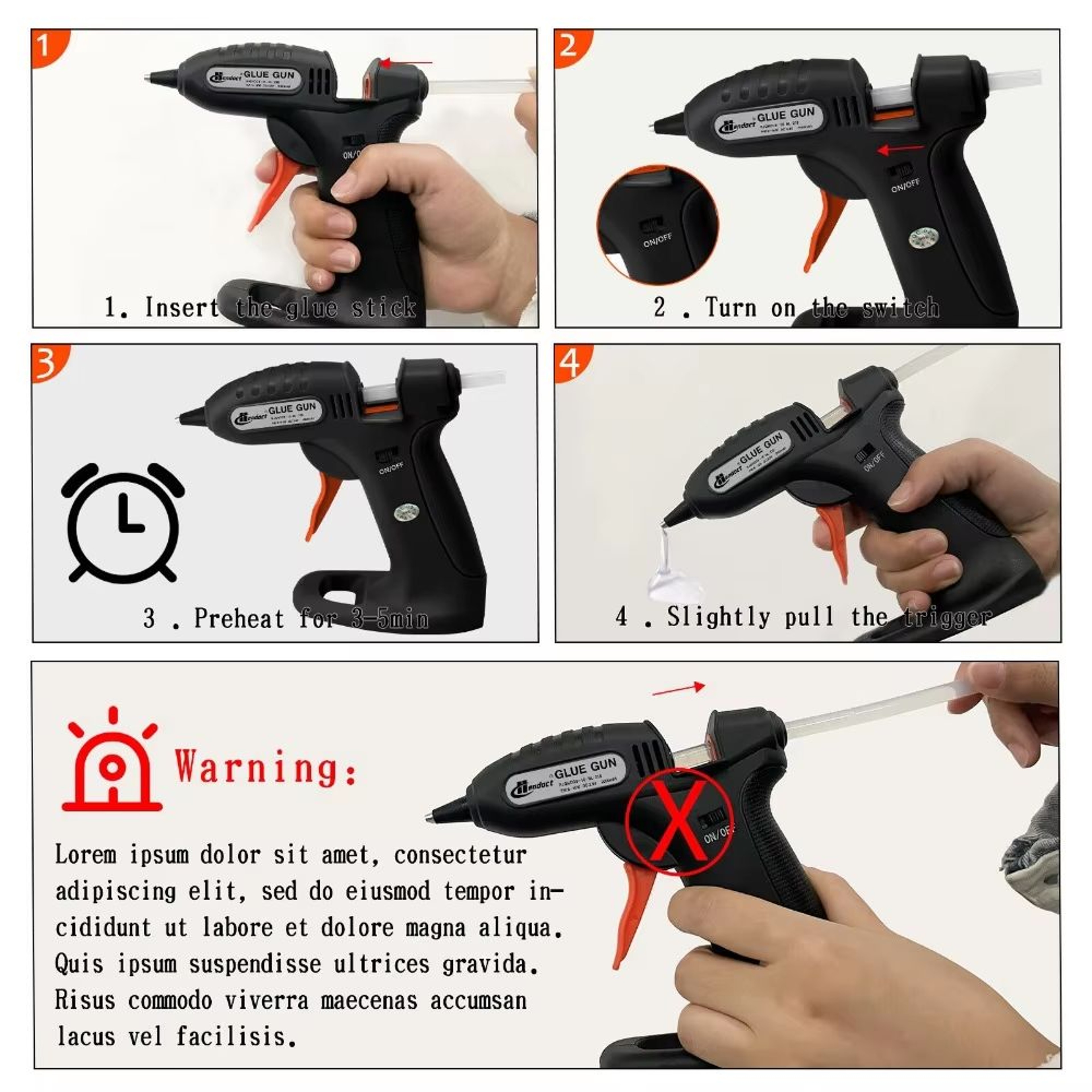 Cordless Mini Hot Melt Glue Gun Kit With 30 Glue Sticks For Crafts And DIY Repairs 4