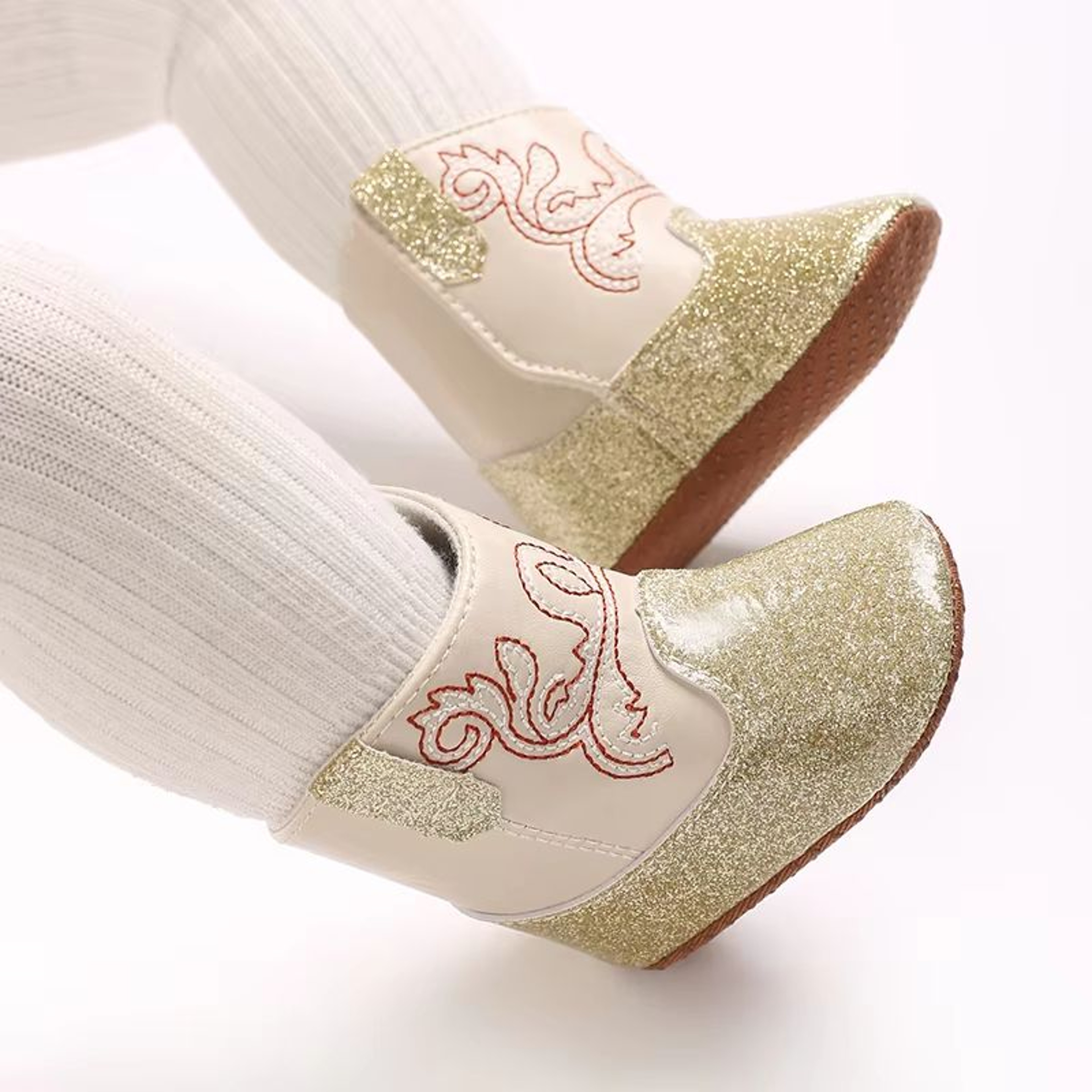 Sequined Baby Fashion Booties Soft Sole First Walker Shoes For 018 Months  Stylish Spring  Autumn I 4