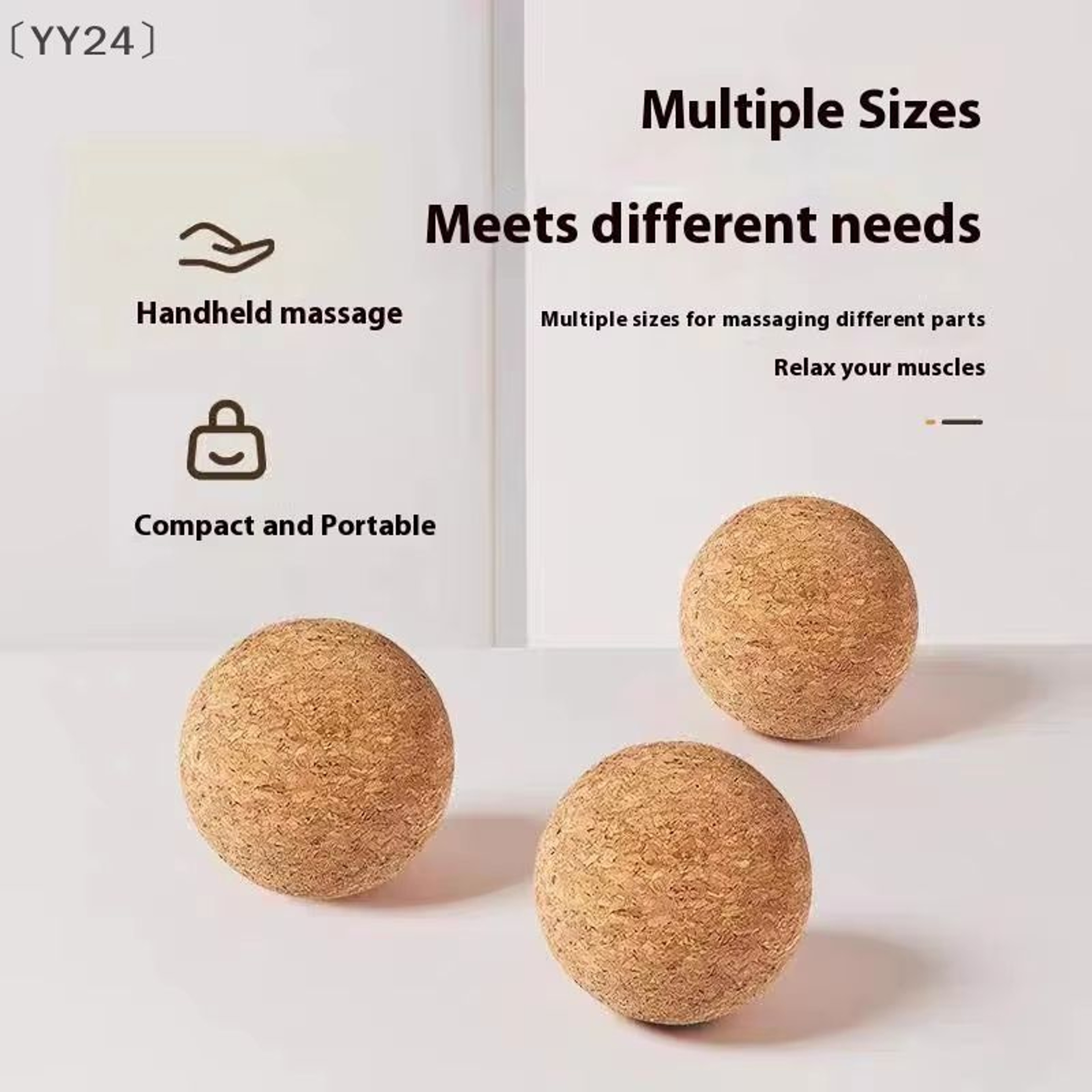 Natural Cork Massage Ball For Trigger Point Therapy Deep Tissue Myofascial Release Ball For Yoga Ba 5