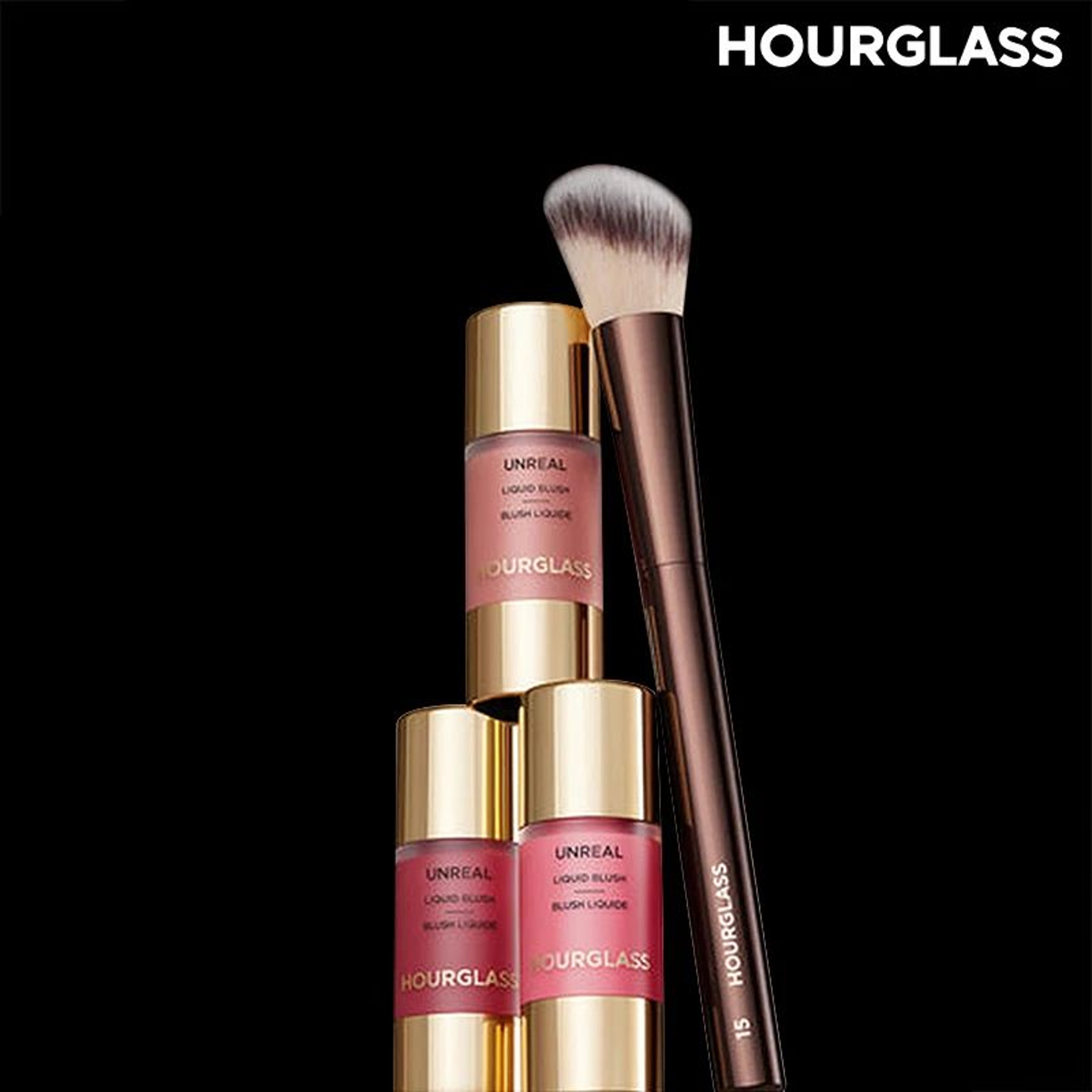 Hourglass No 15 Angled Liquid Blush Brush  Precision Blush Brush For Cream Powder  Contour Makeup 5